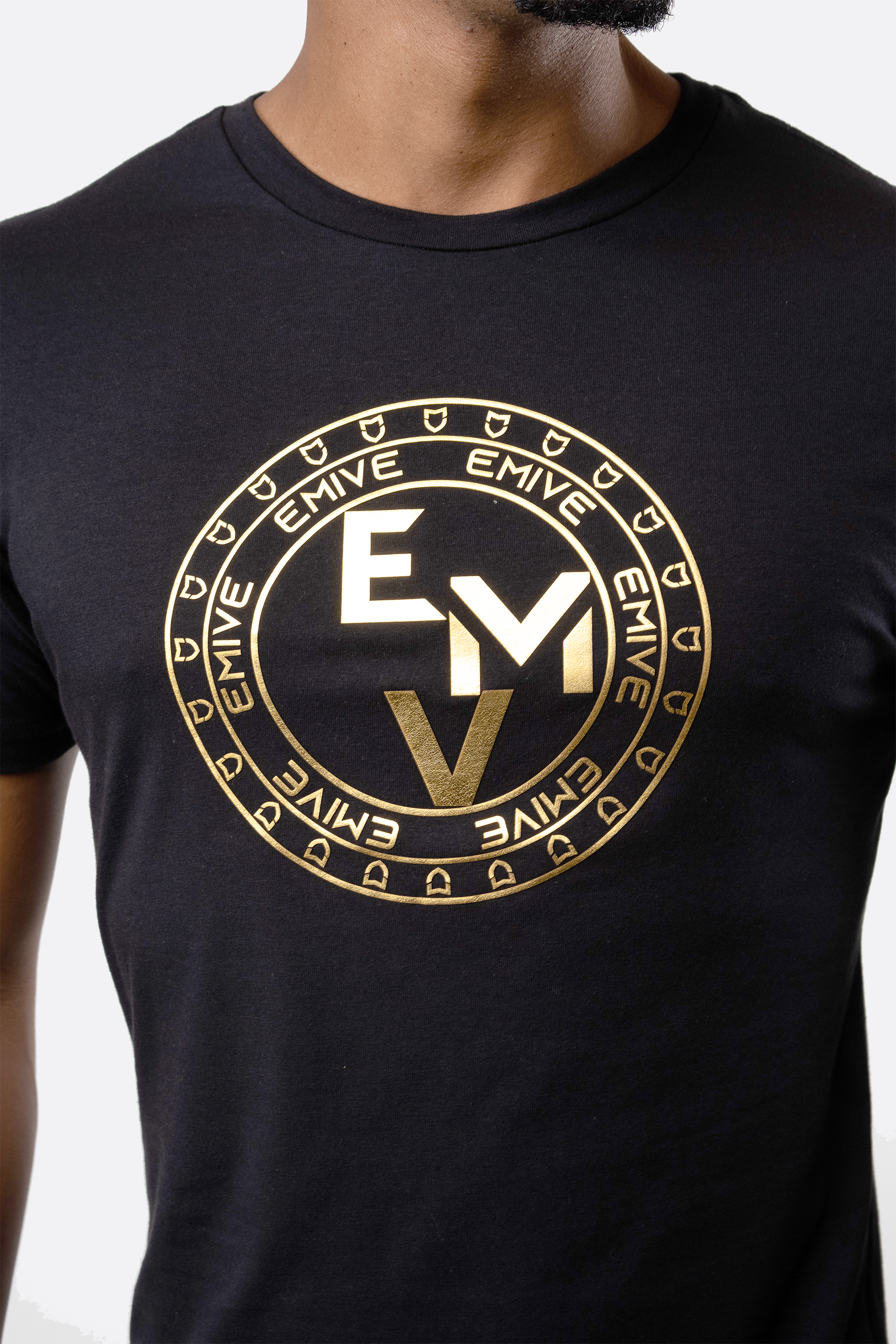 Camiseta Emive Long Pentagram Preto