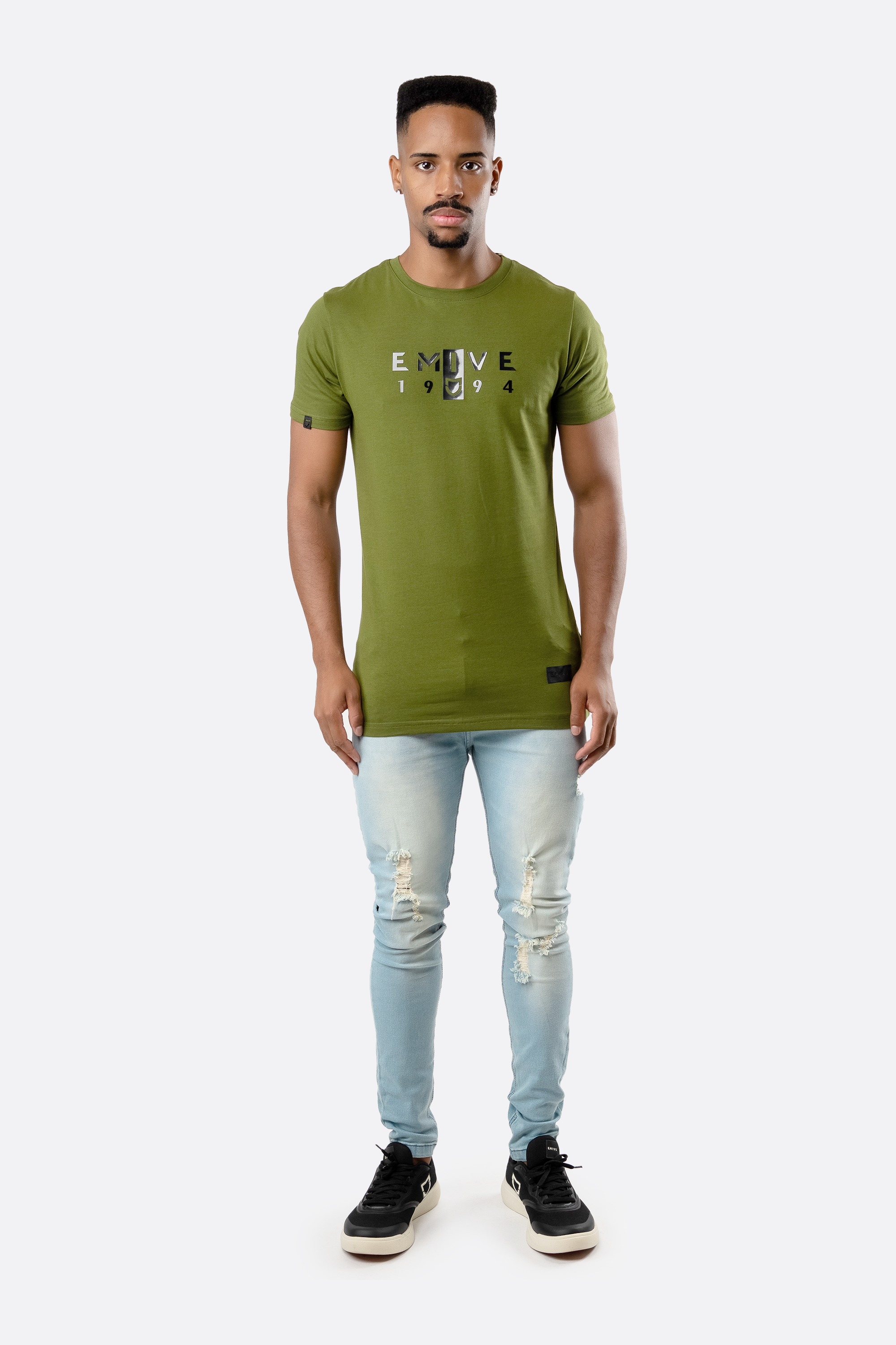 Camiseta Emive Long Retro Verde