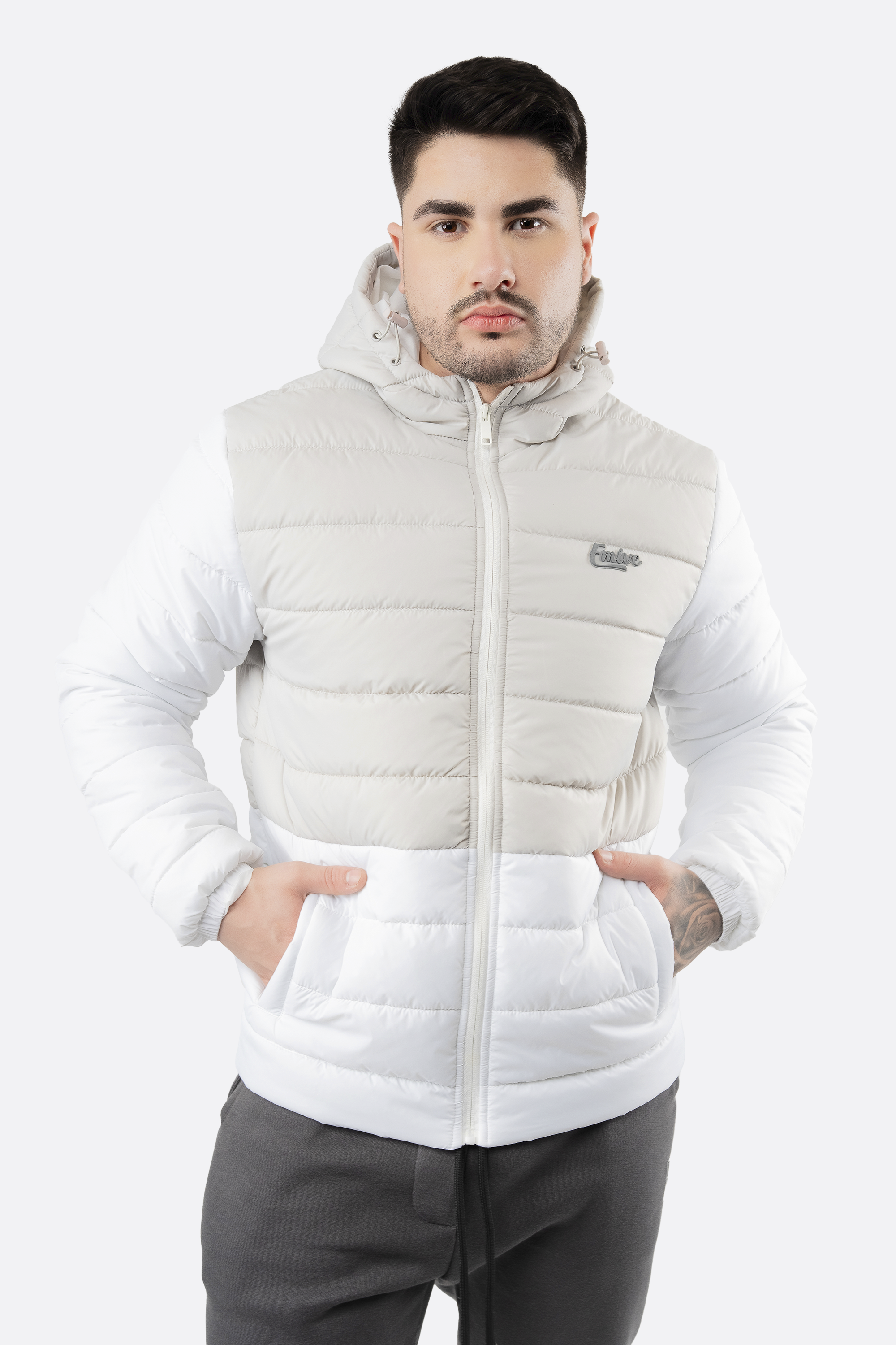 Jaqueta Emive Bomber Ice Gelo/Branco