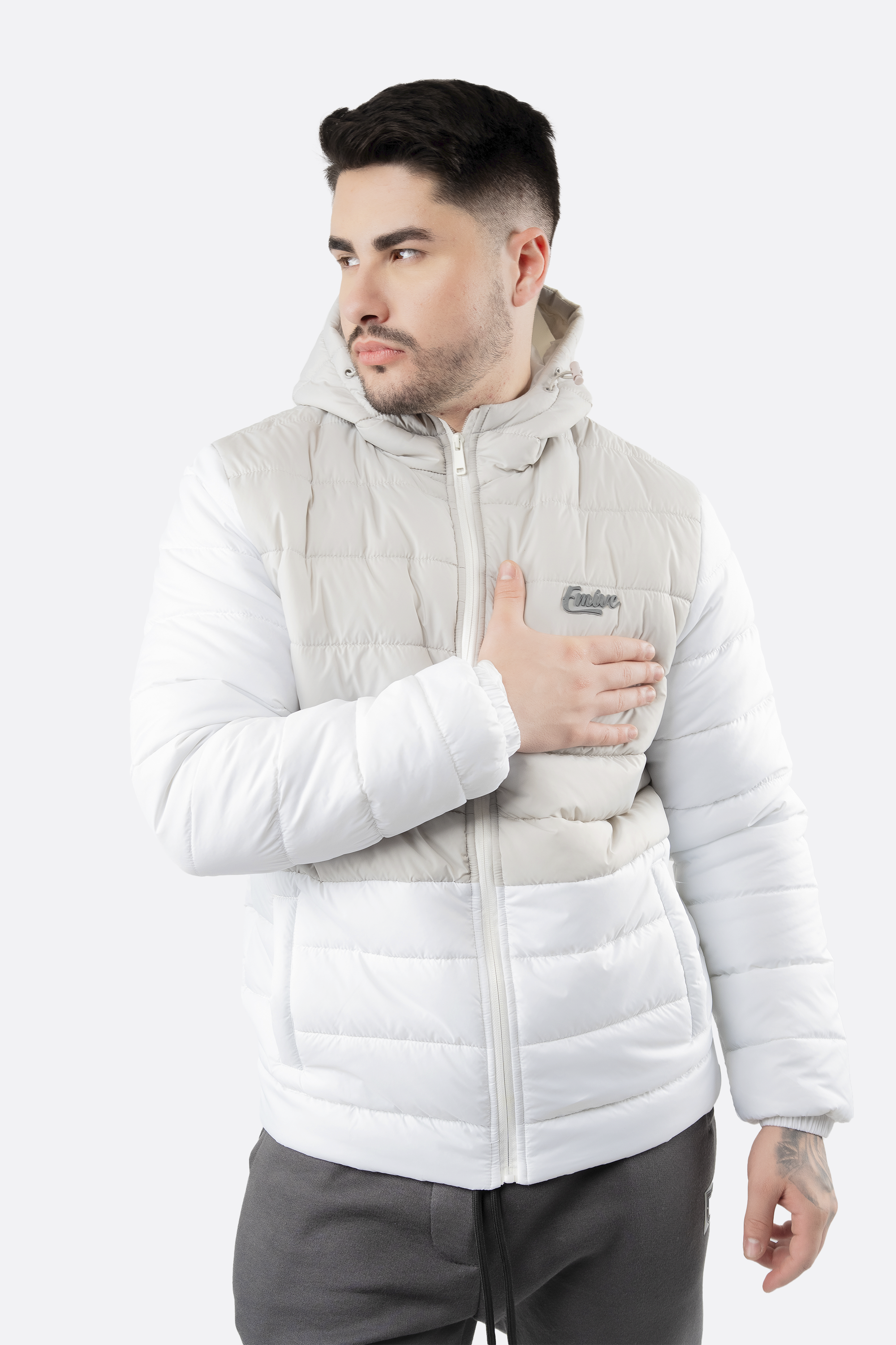 Jaqueta Emive Bomber Ice Gelo/Branco