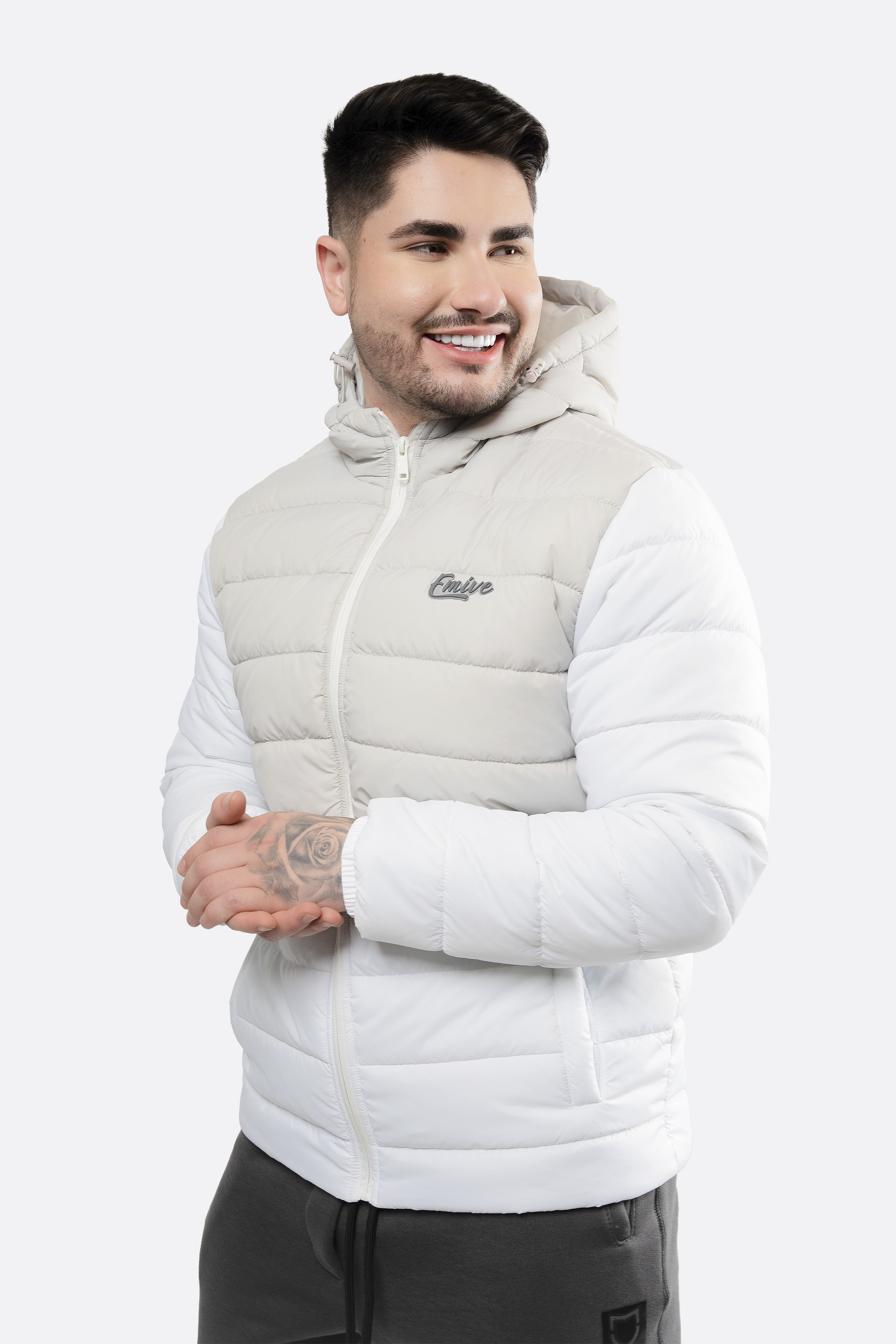 Jaqueta Emive Bomber Ice Gelo/Branco