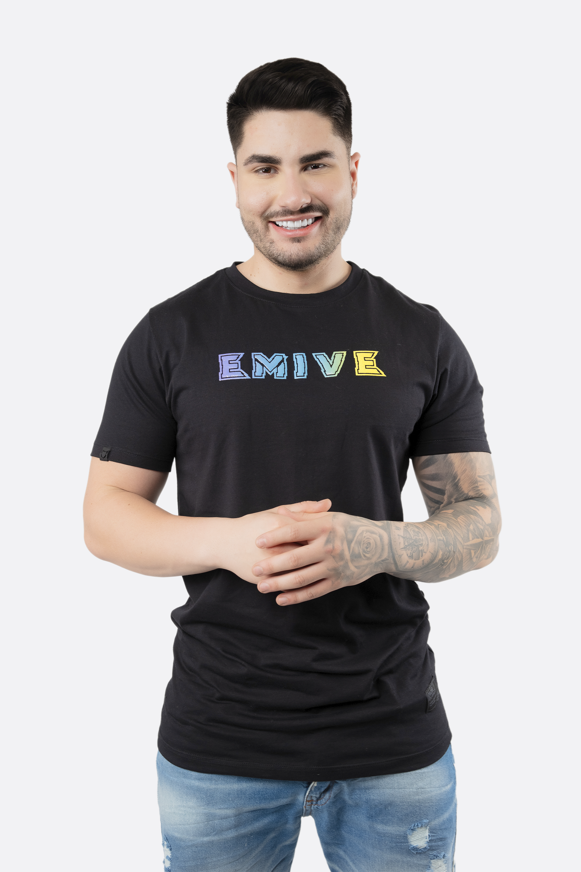 Camiseta Emive Long We Off Preto