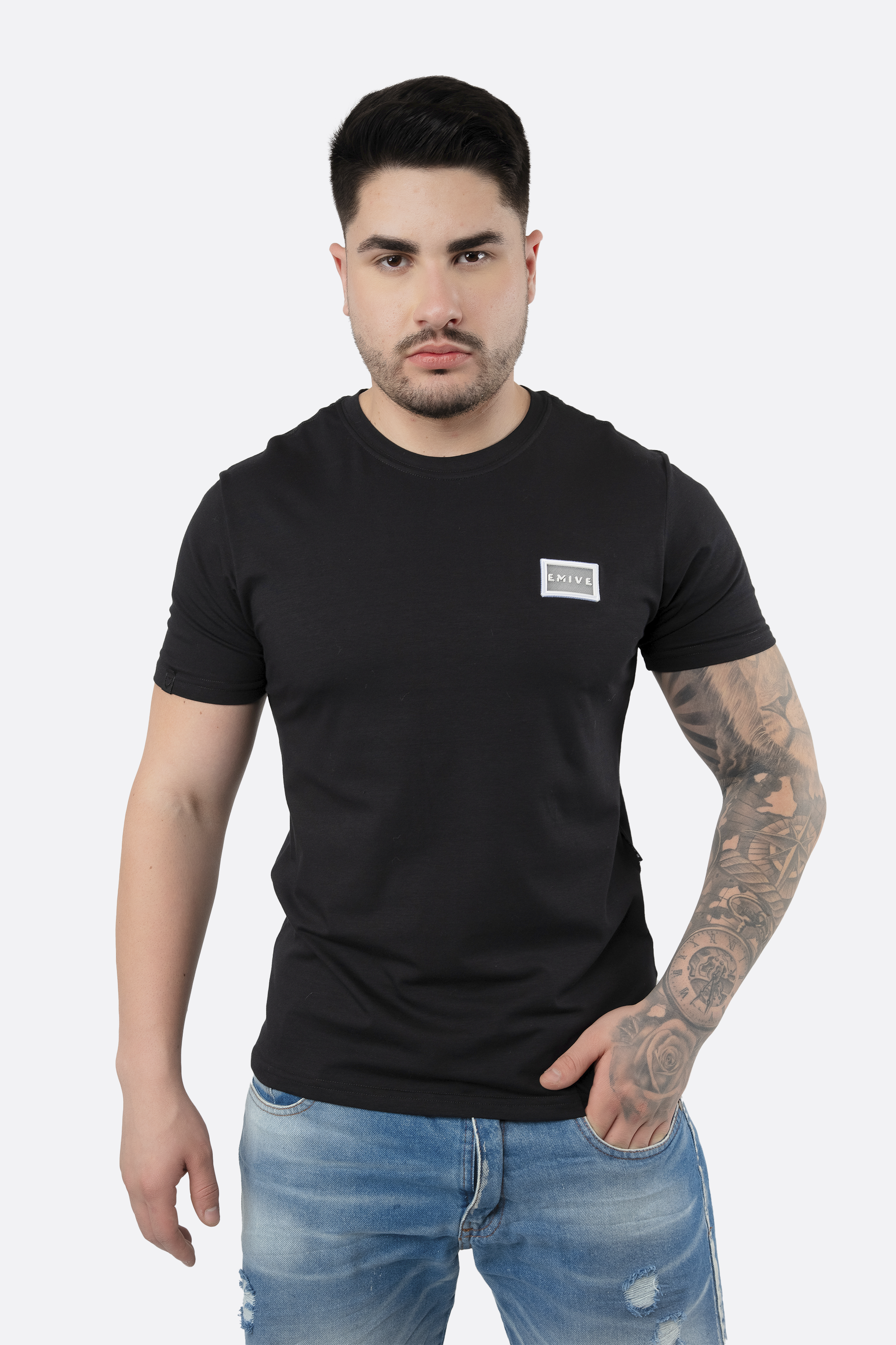 Camiseta Emive Regular Boxlogo Preto