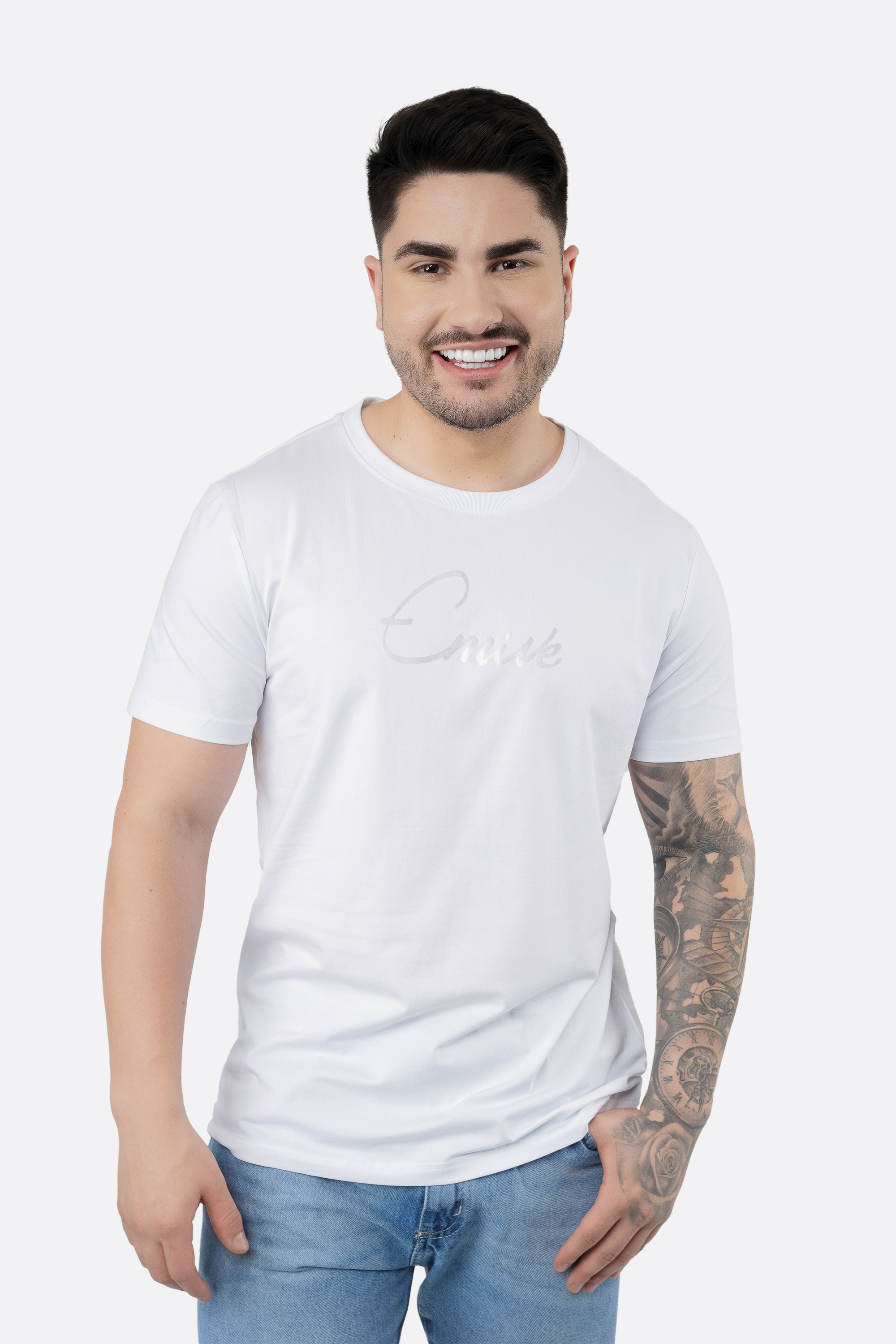 Camiseta Emive Regular Tom Branco