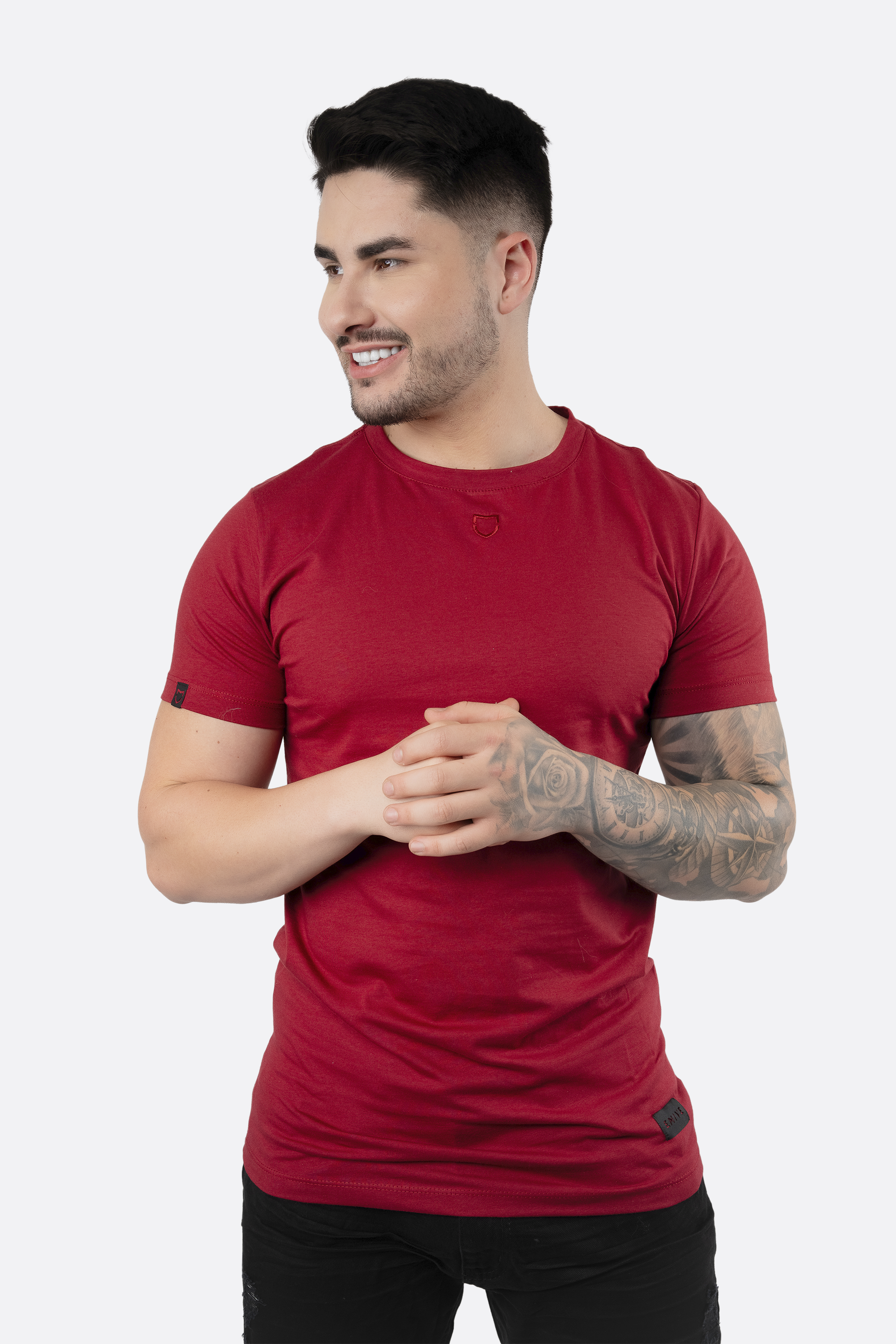 Camiseta Emive Long Basic Bordô