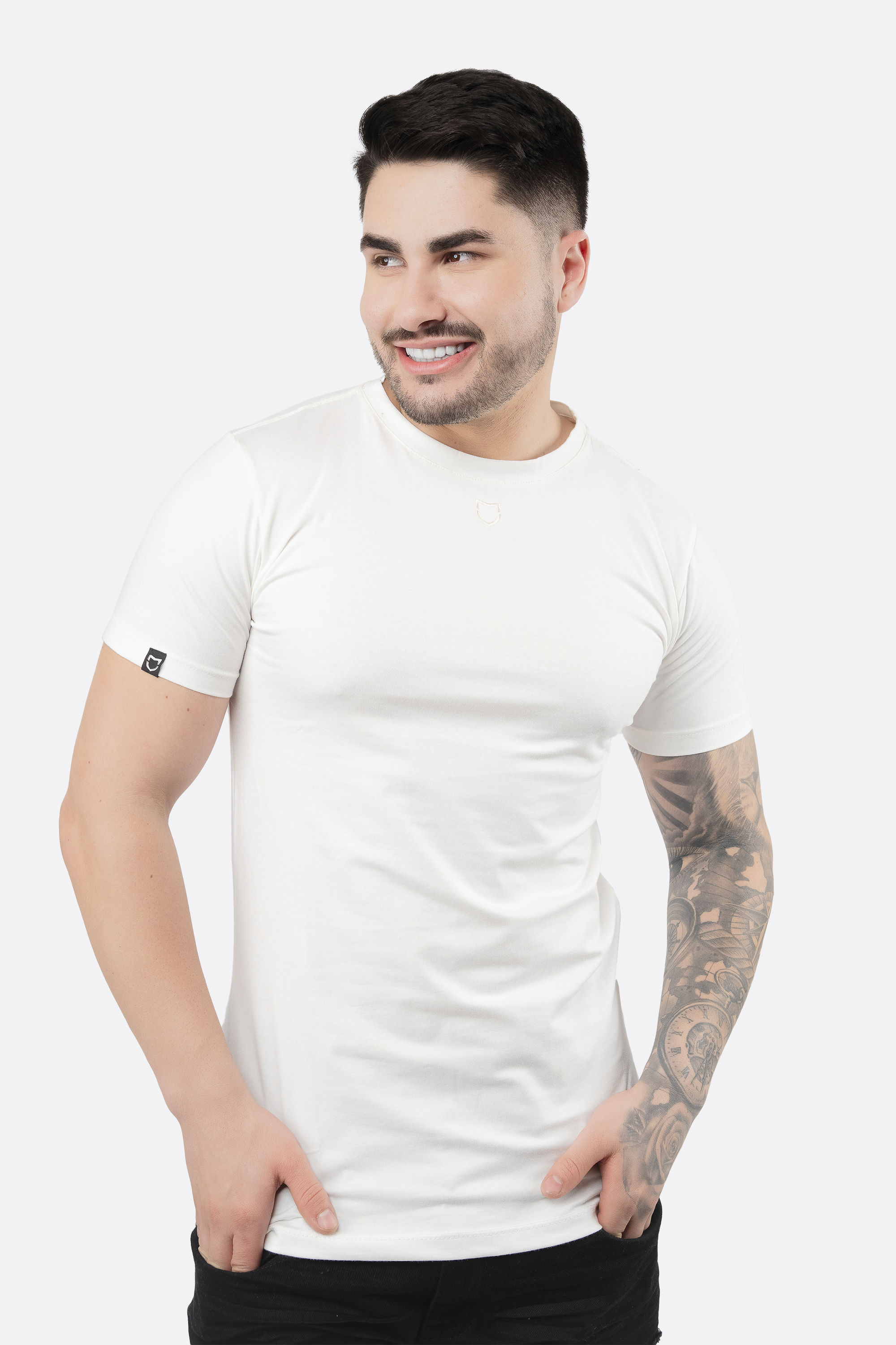 Camiseta Emive Long Basic Off White