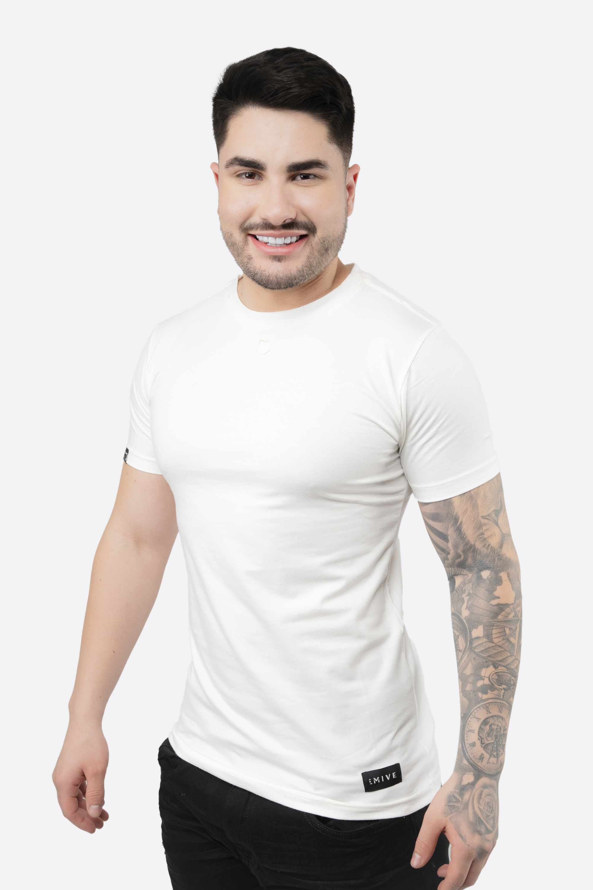 Camiseta Emive Long Basic Off White