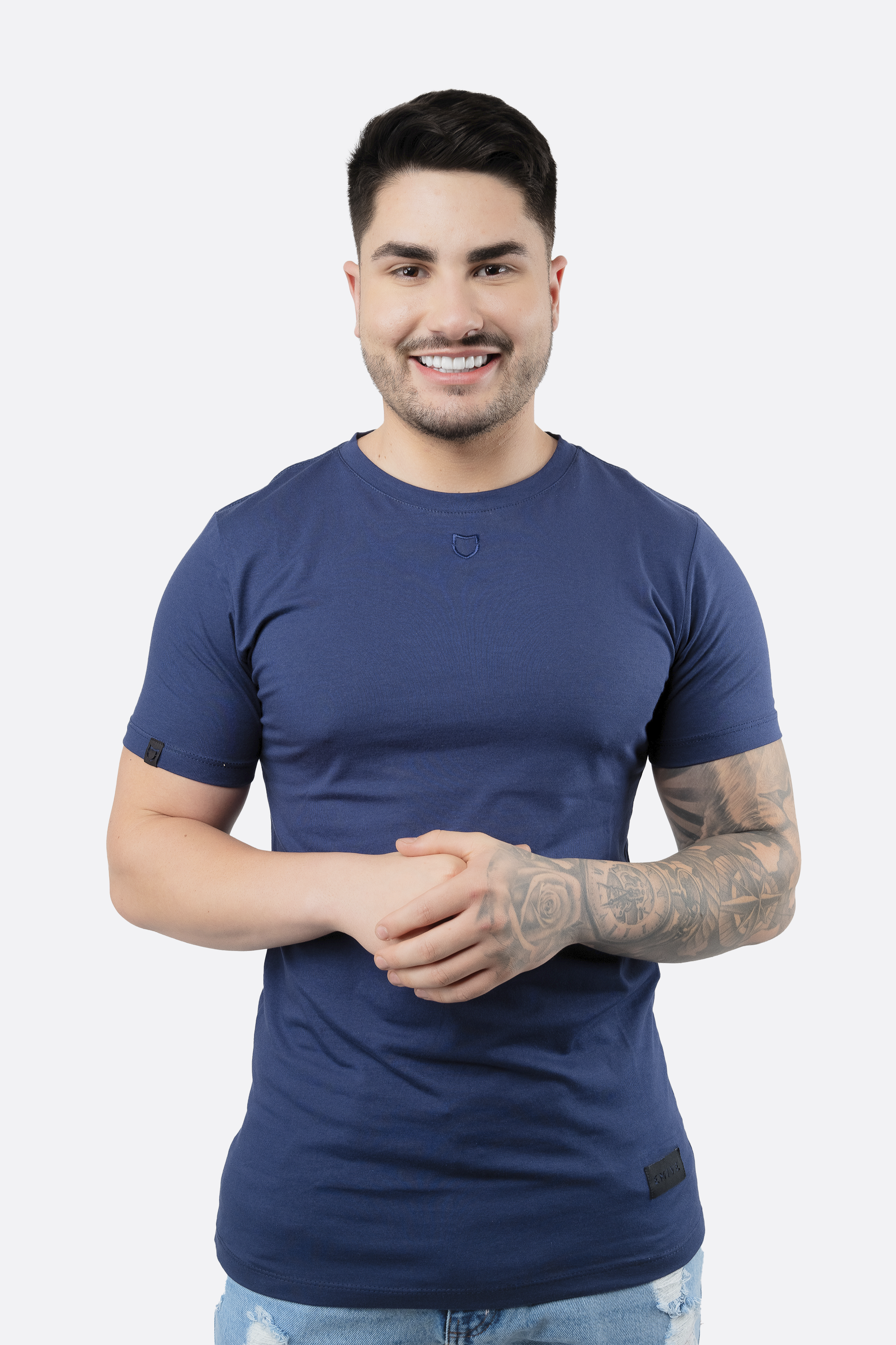 Camiseta Emive Long Basic Marinho