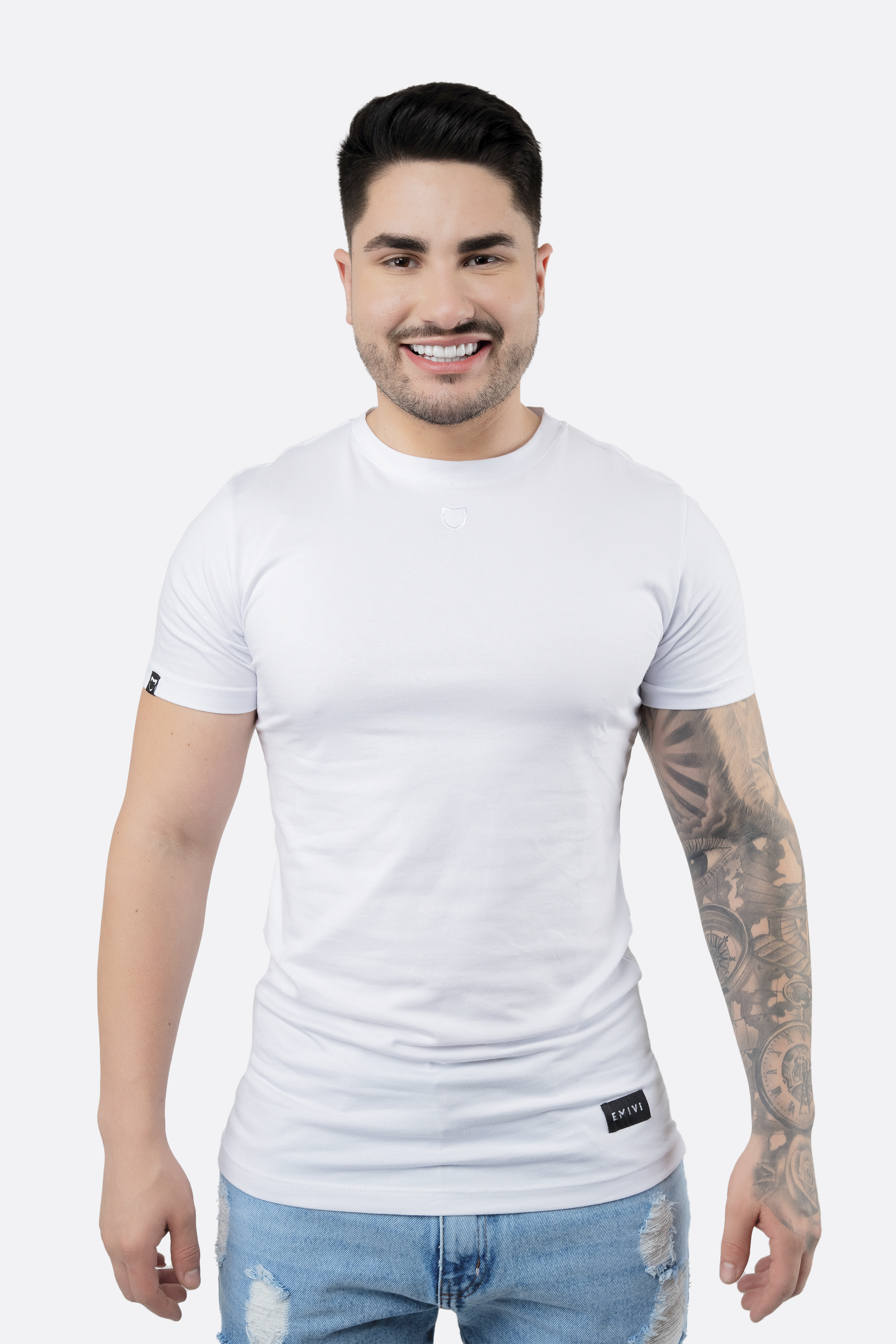 Camiseta Emive Long Basic Branco