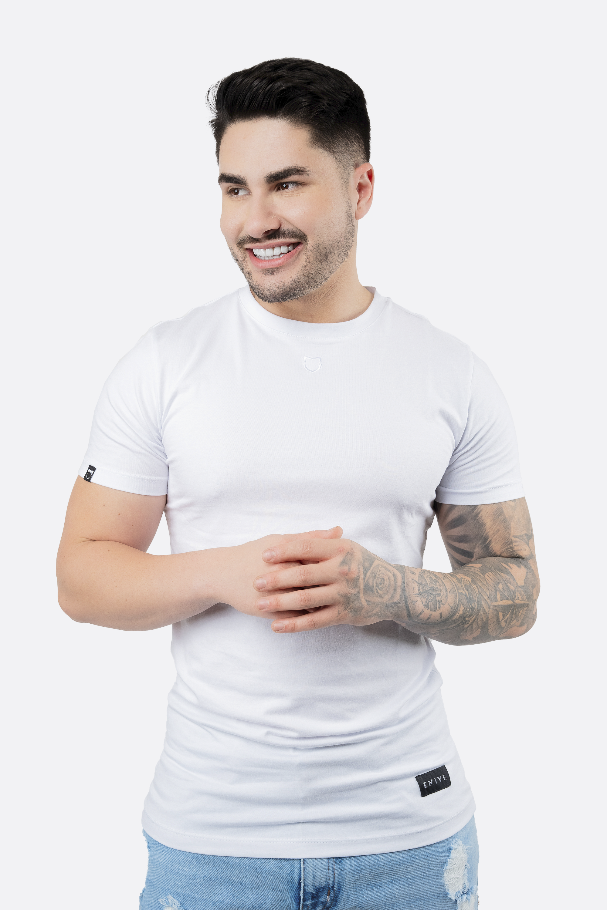 Camiseta Emive Long Basic Branco