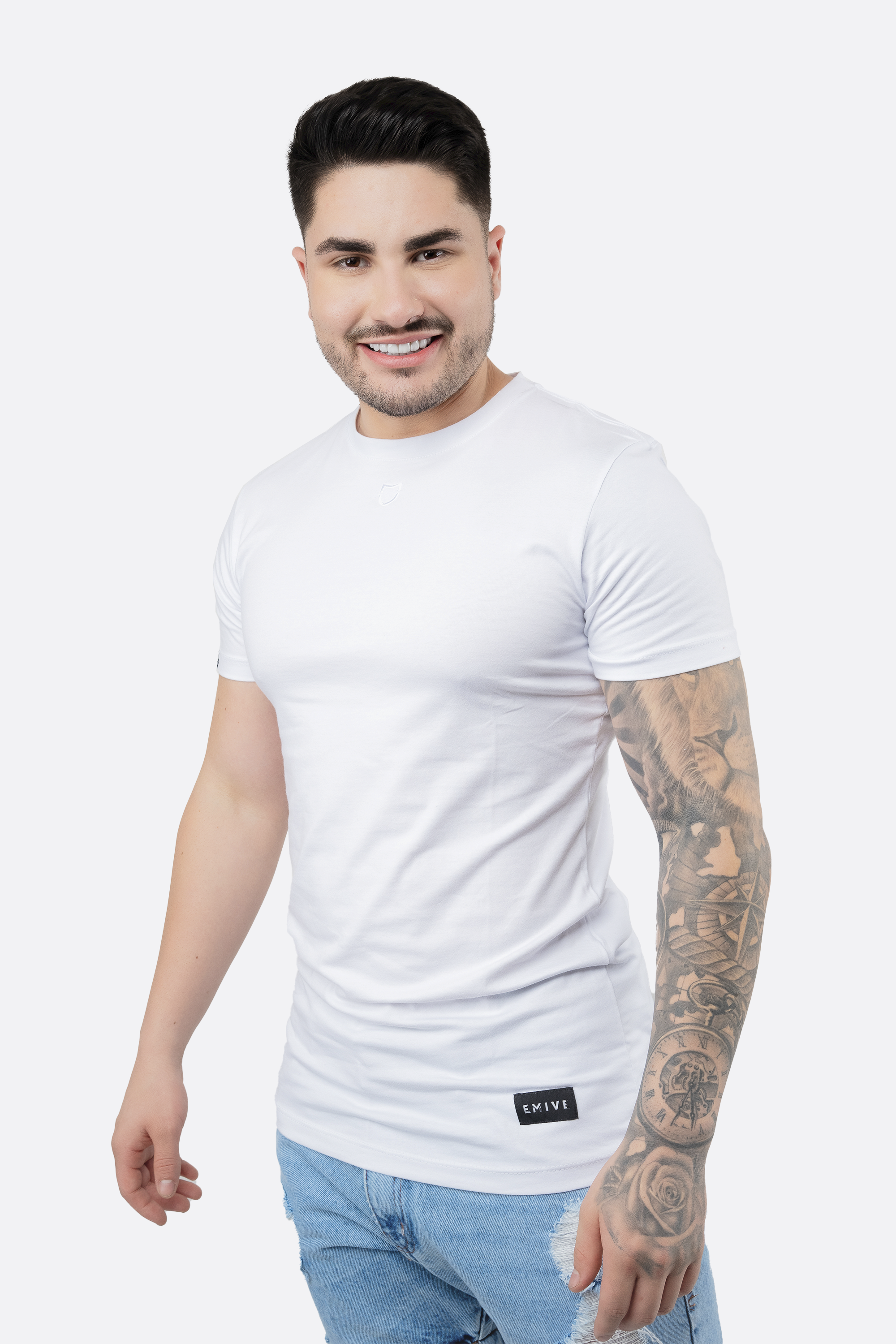 Camiseta Emive Long Basic Branco