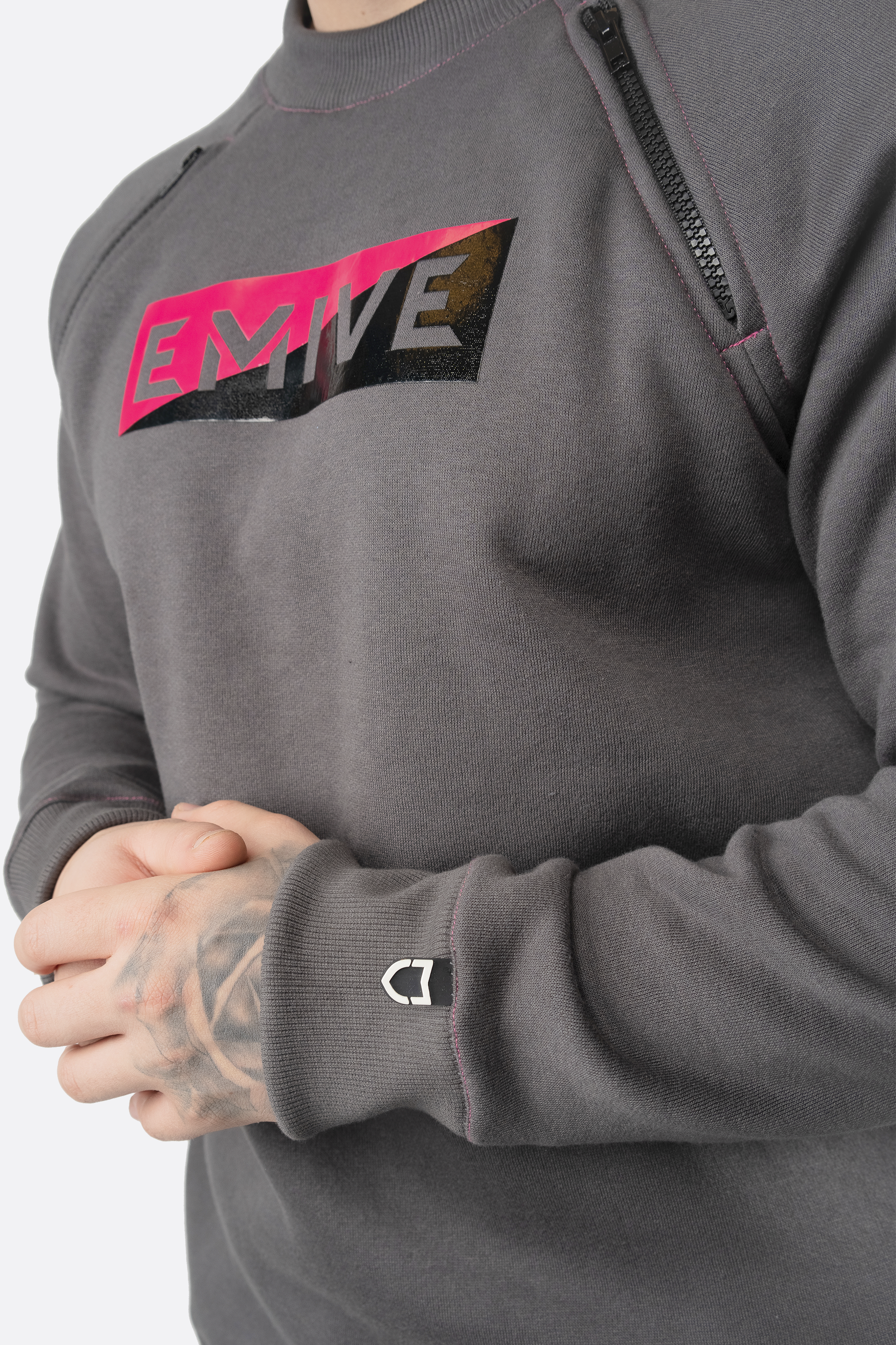 Moletom Careca Emive Boxlogo Cinza