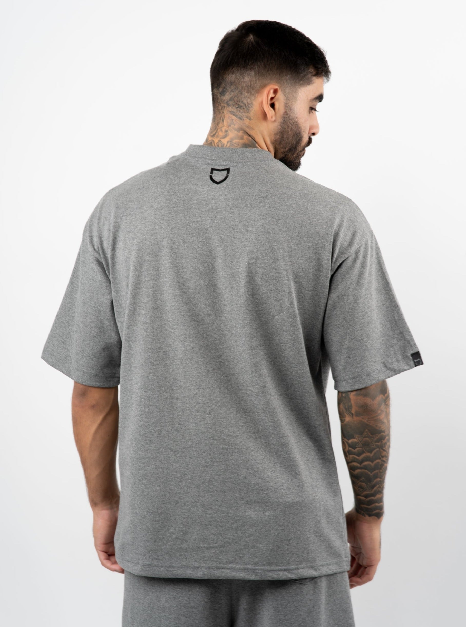 Camiseta Emive Oversized Quads Cinza