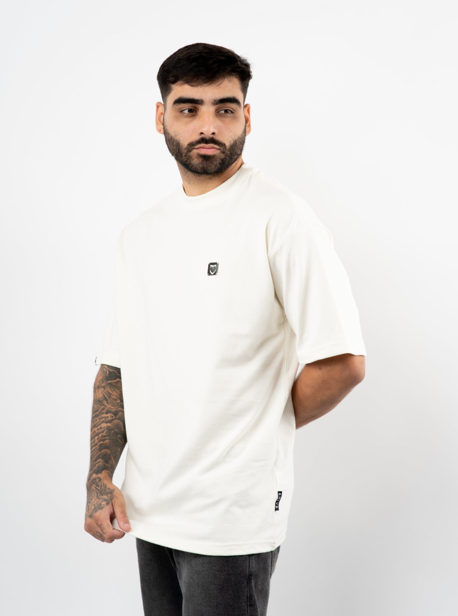 Camiseta Emive Oversized Embroid Off White