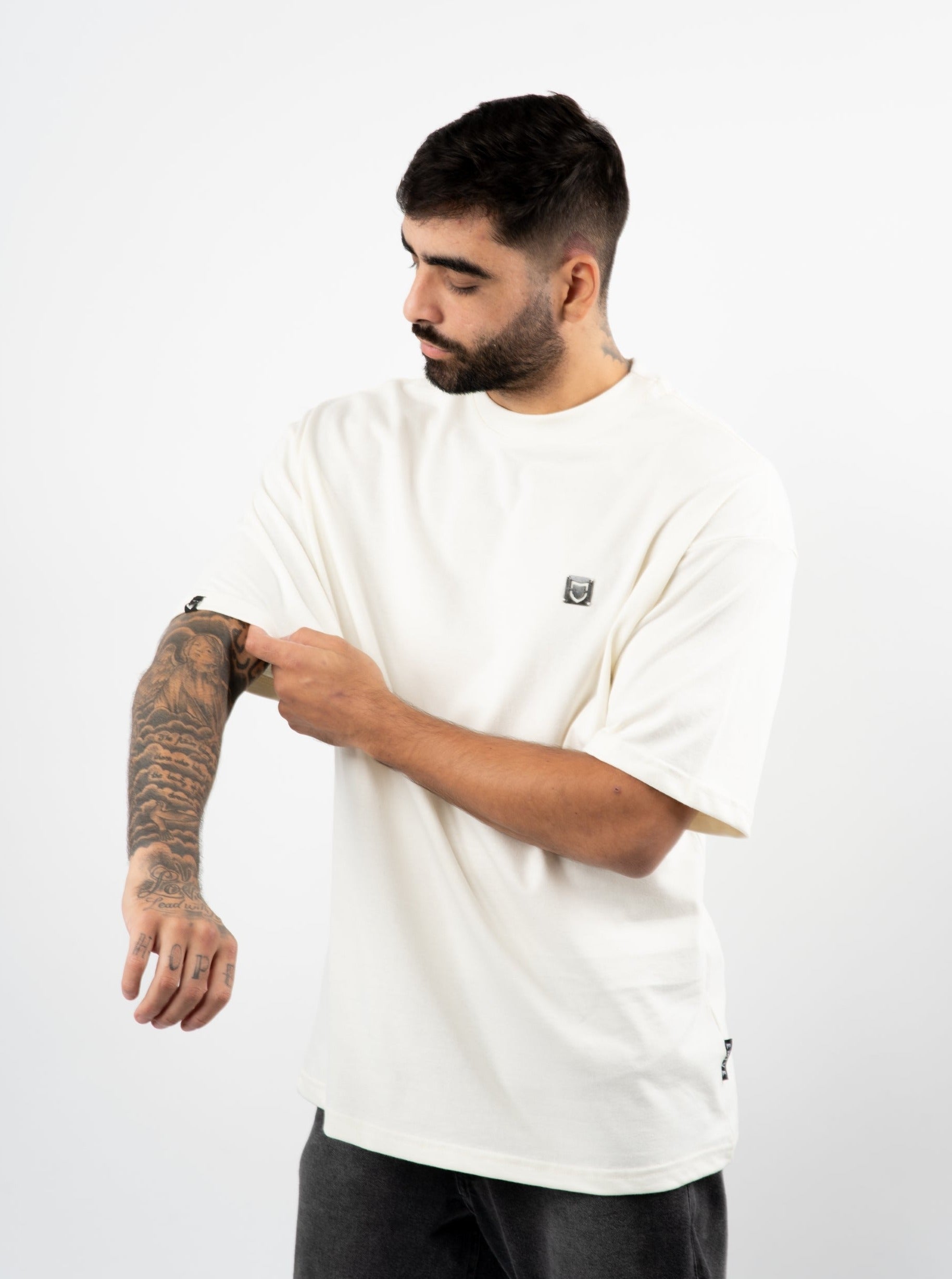 Camiseta Emive Oversized Embroid Off White