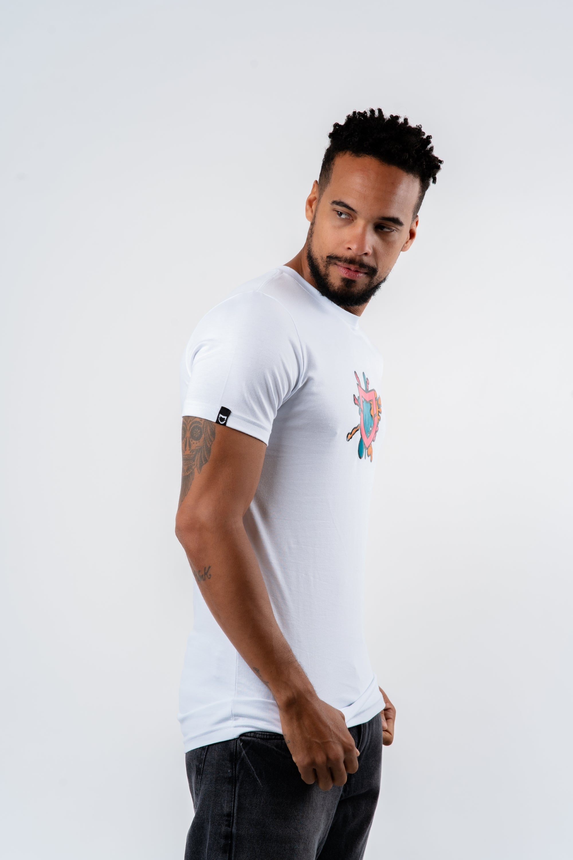 Camiseta Emive Long Splash Branco