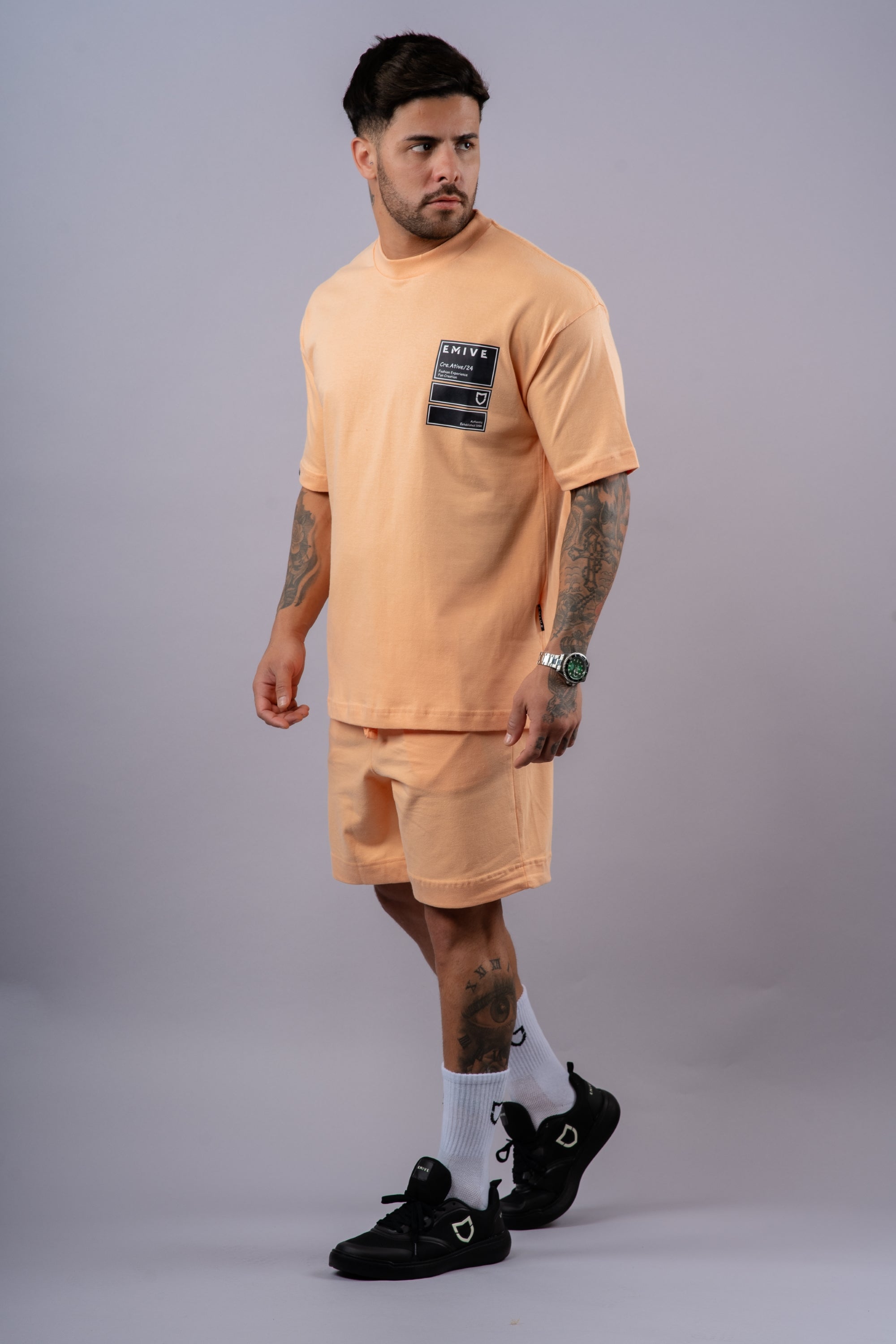 Camiseta Emive Oversized Creative Laranja*