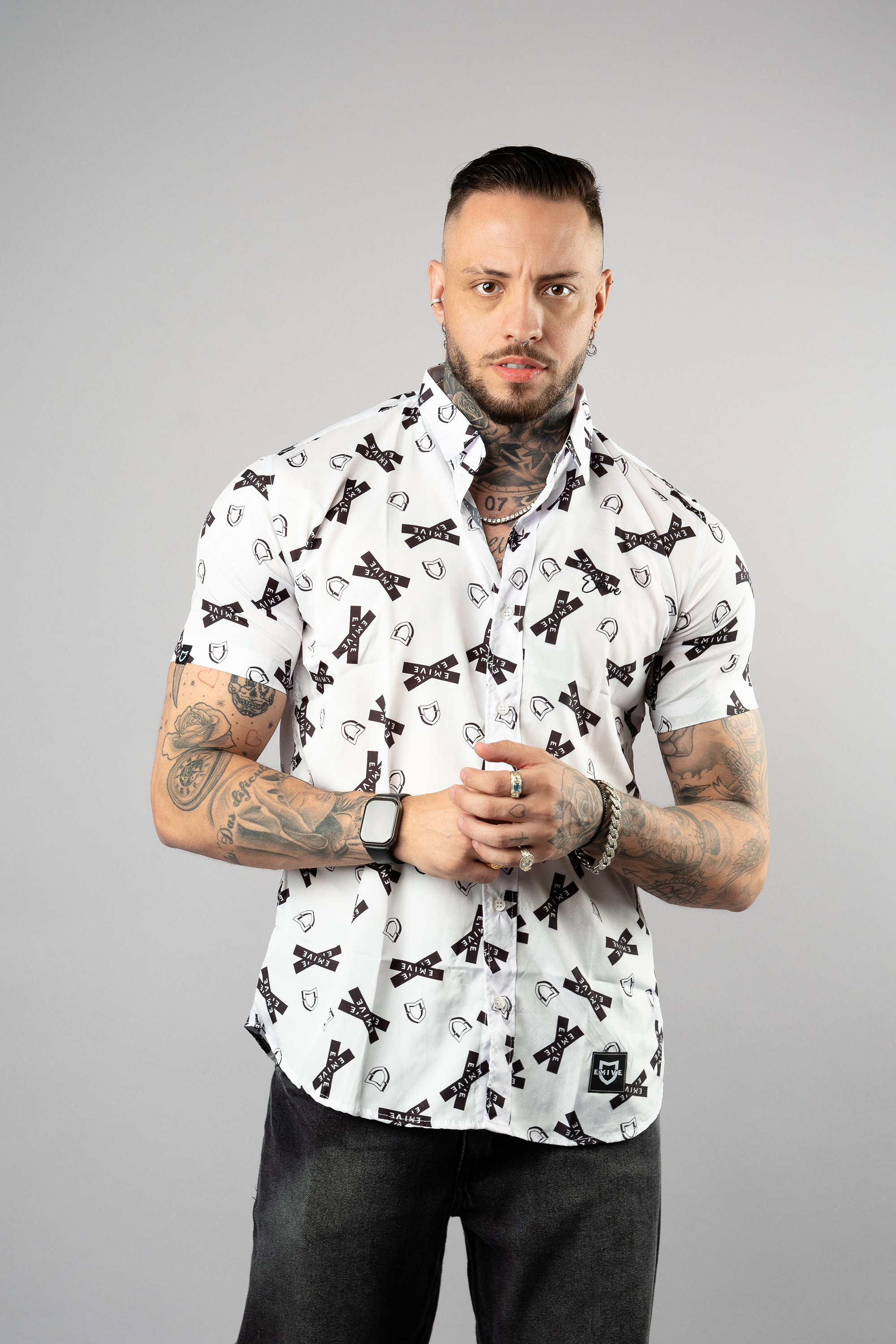 Camisa Emive Full Print Branco