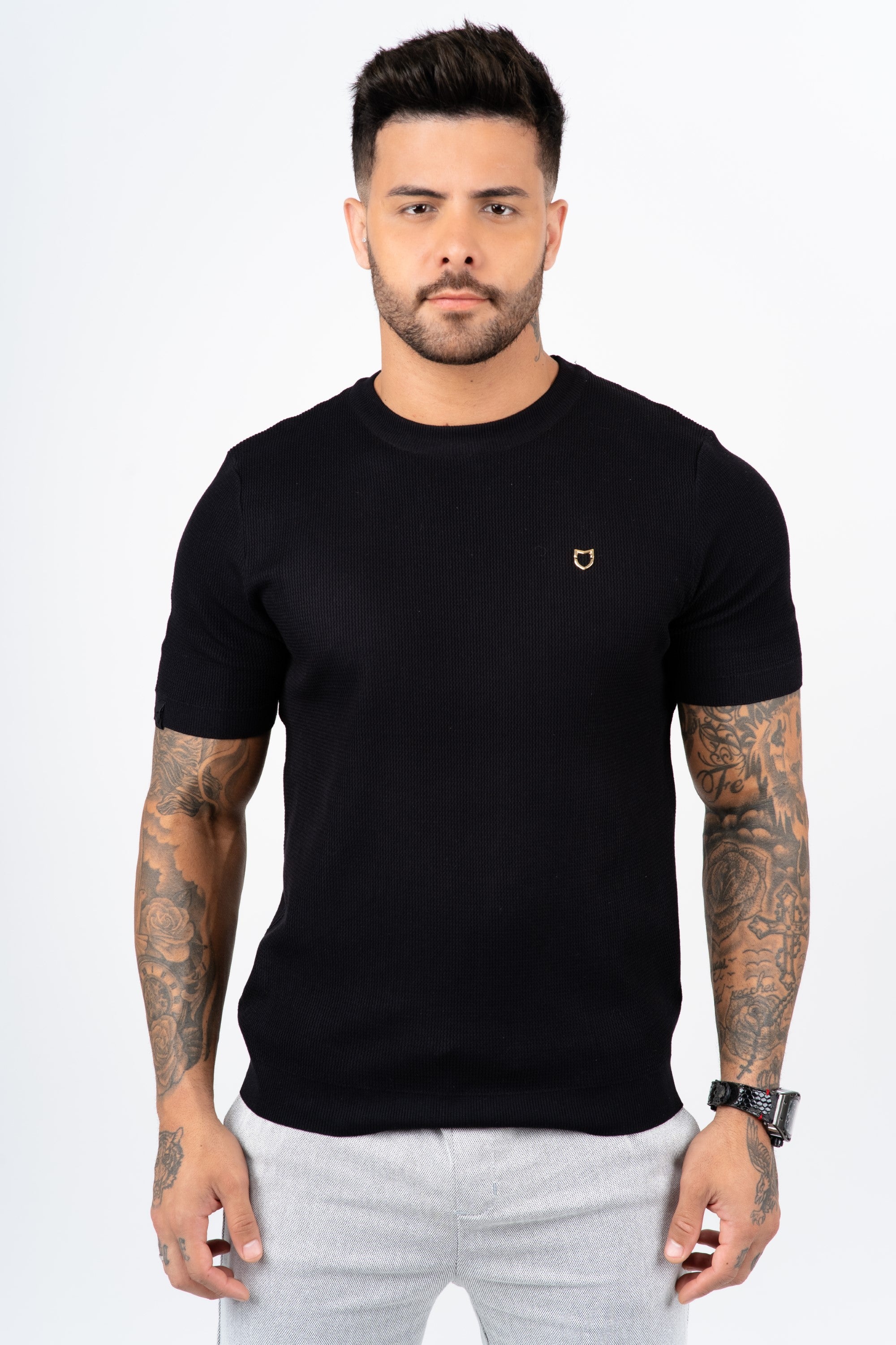 Camiseta Emive Tricot Frisi Preto*