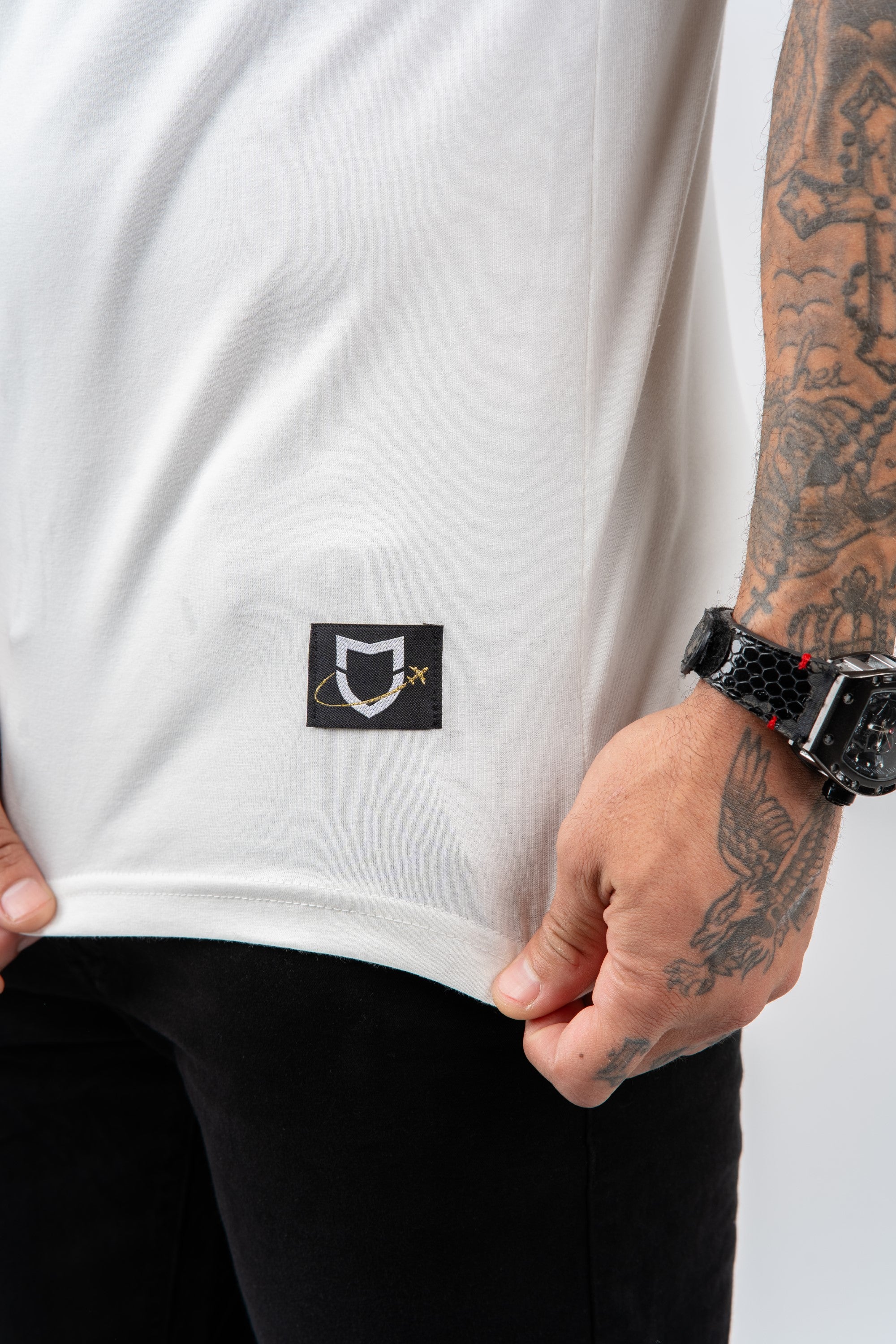 Camiseta Emive Long 2color Off White/Caqui*