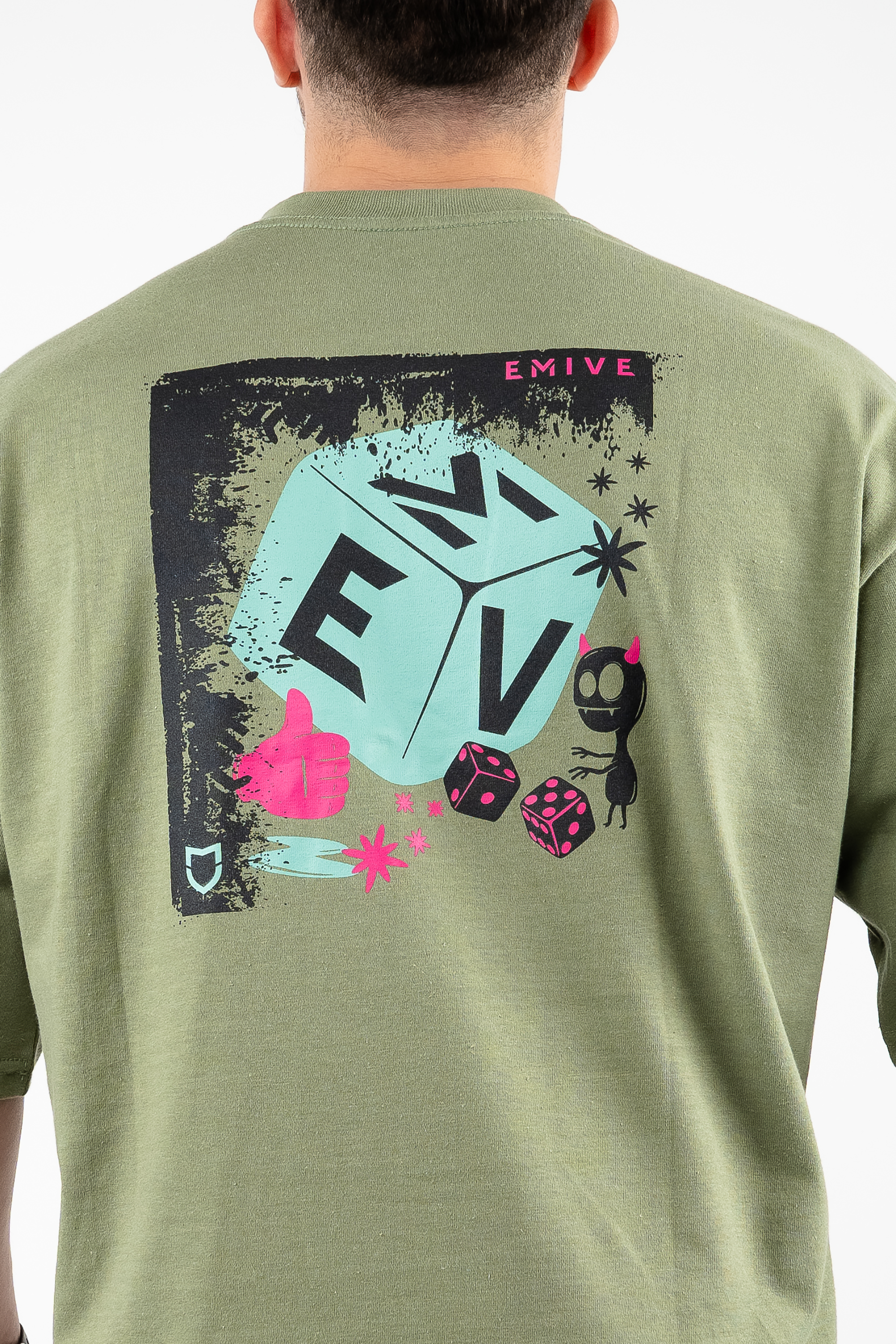 Camiseta Emive Oversized Play Verde