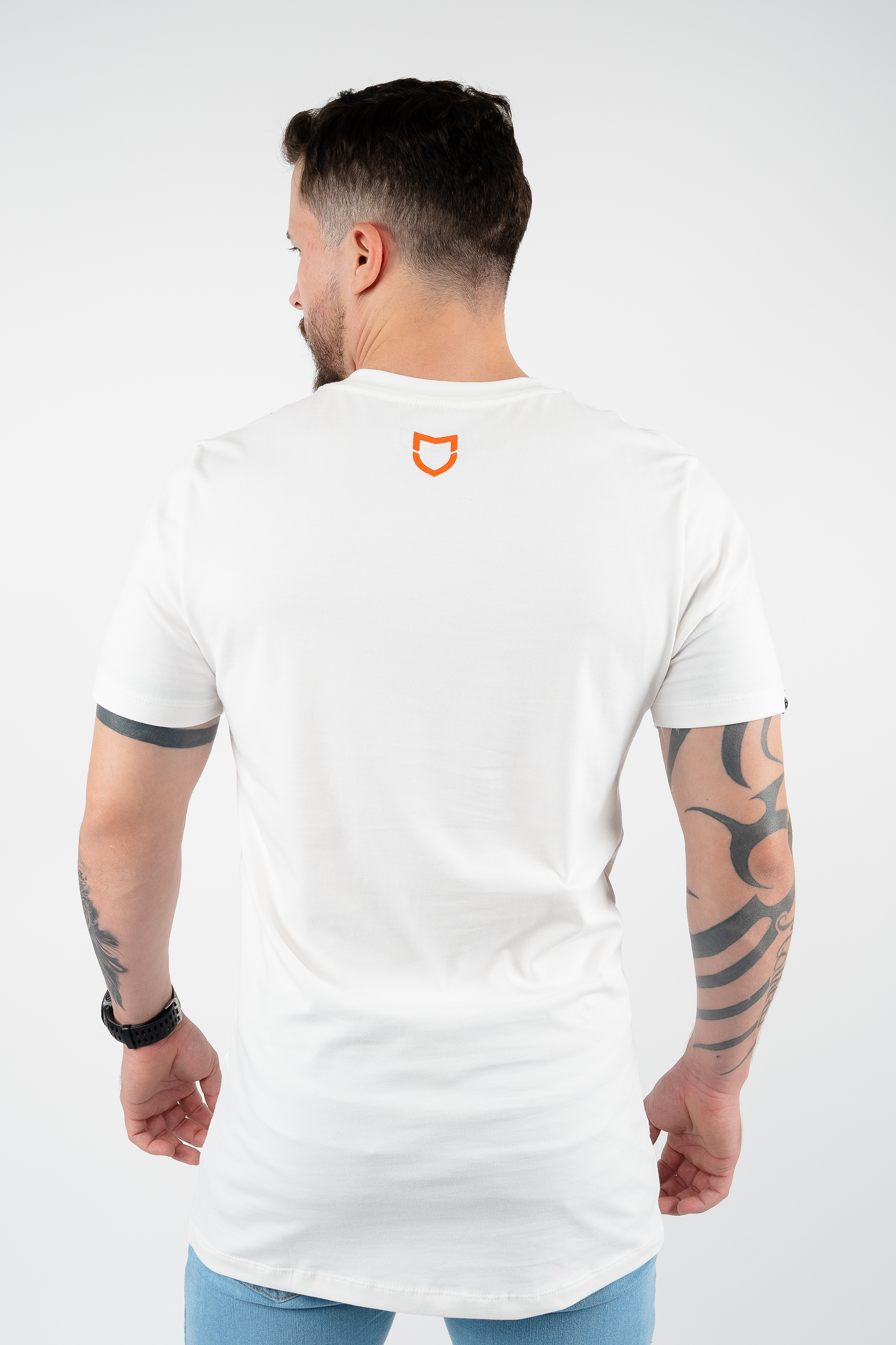 Camiseta Emive Long Escudo Off White