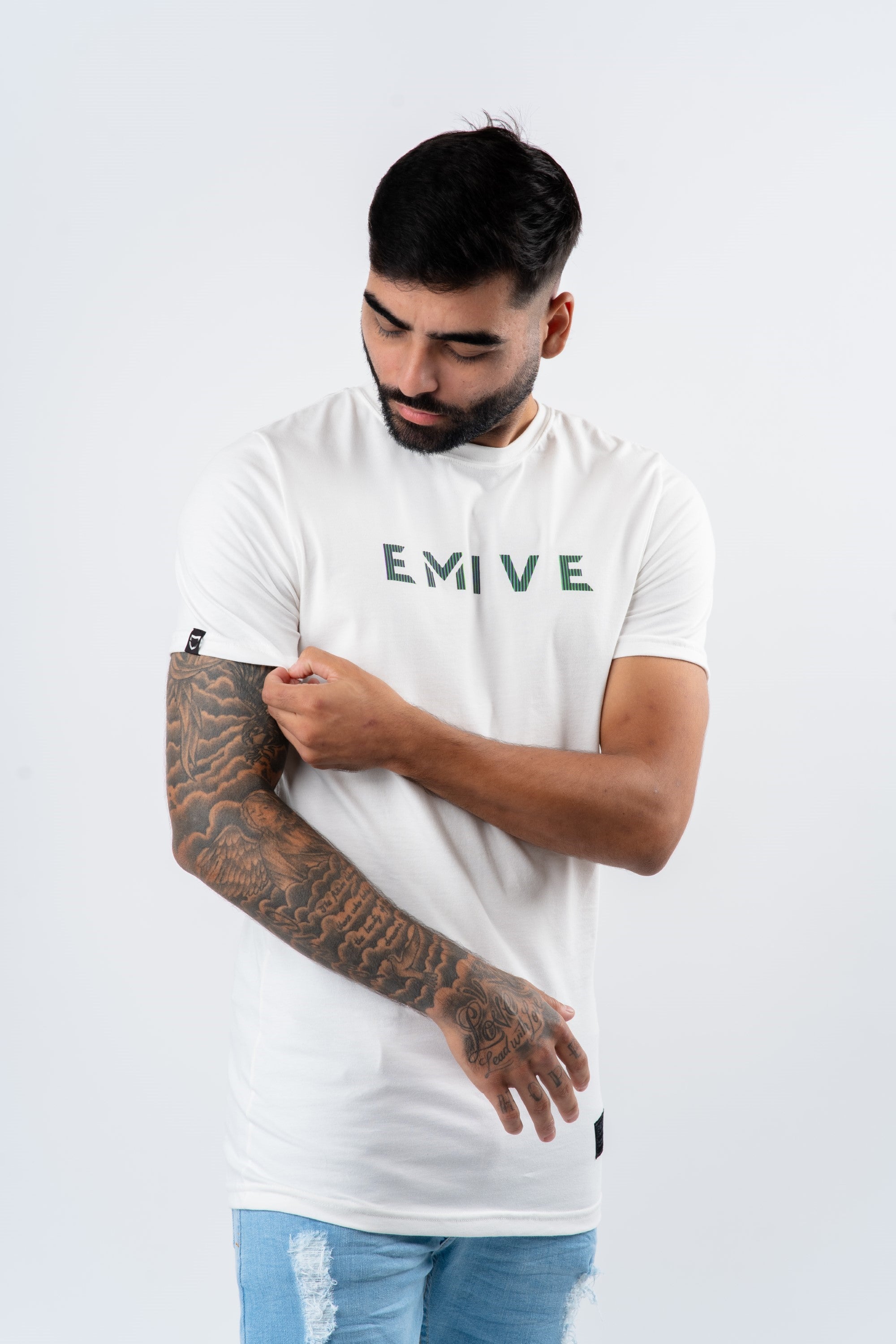 Camiseta Emive Long Optic Off White