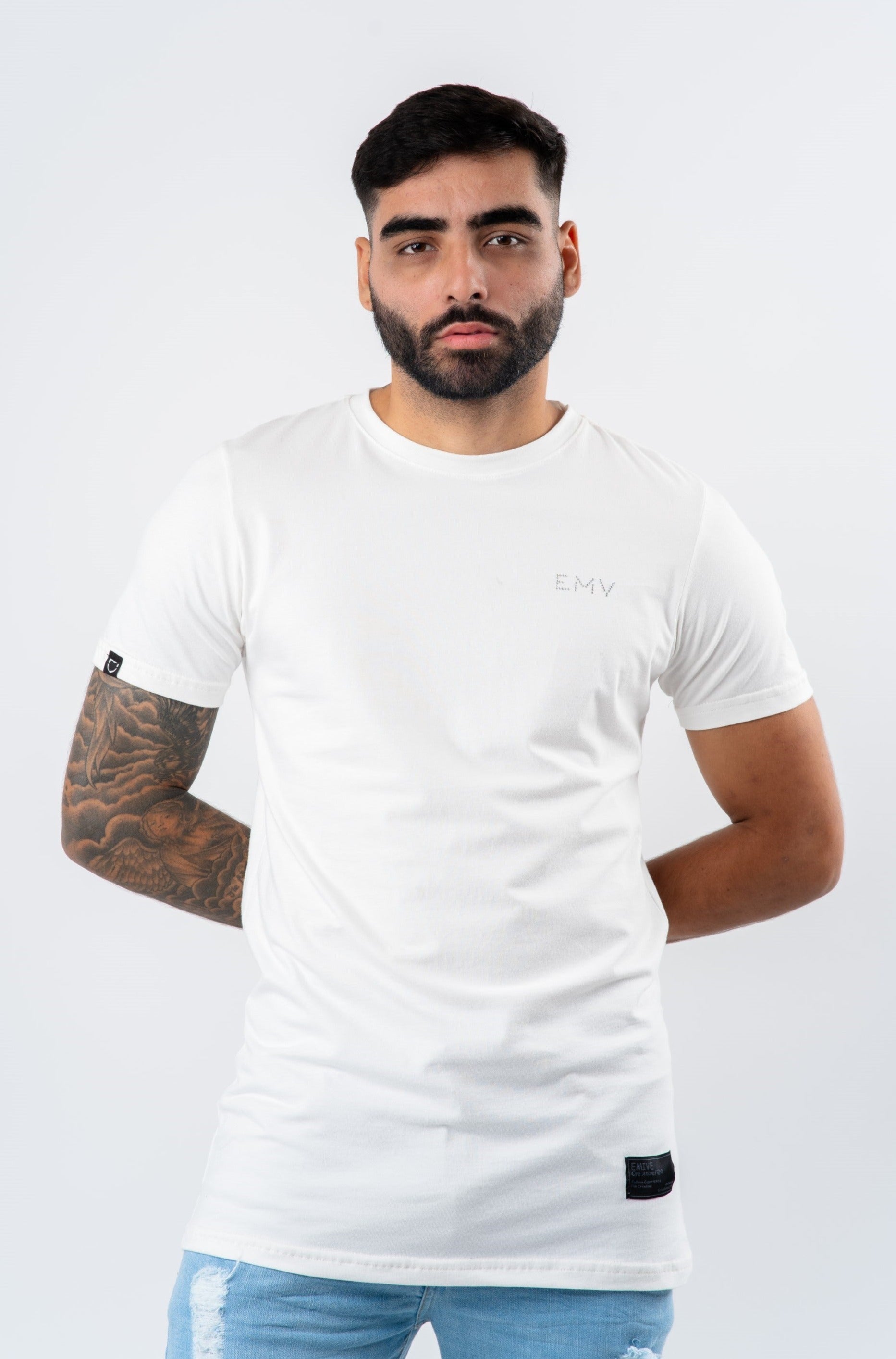 Camiseta Emive Long Shine Off White