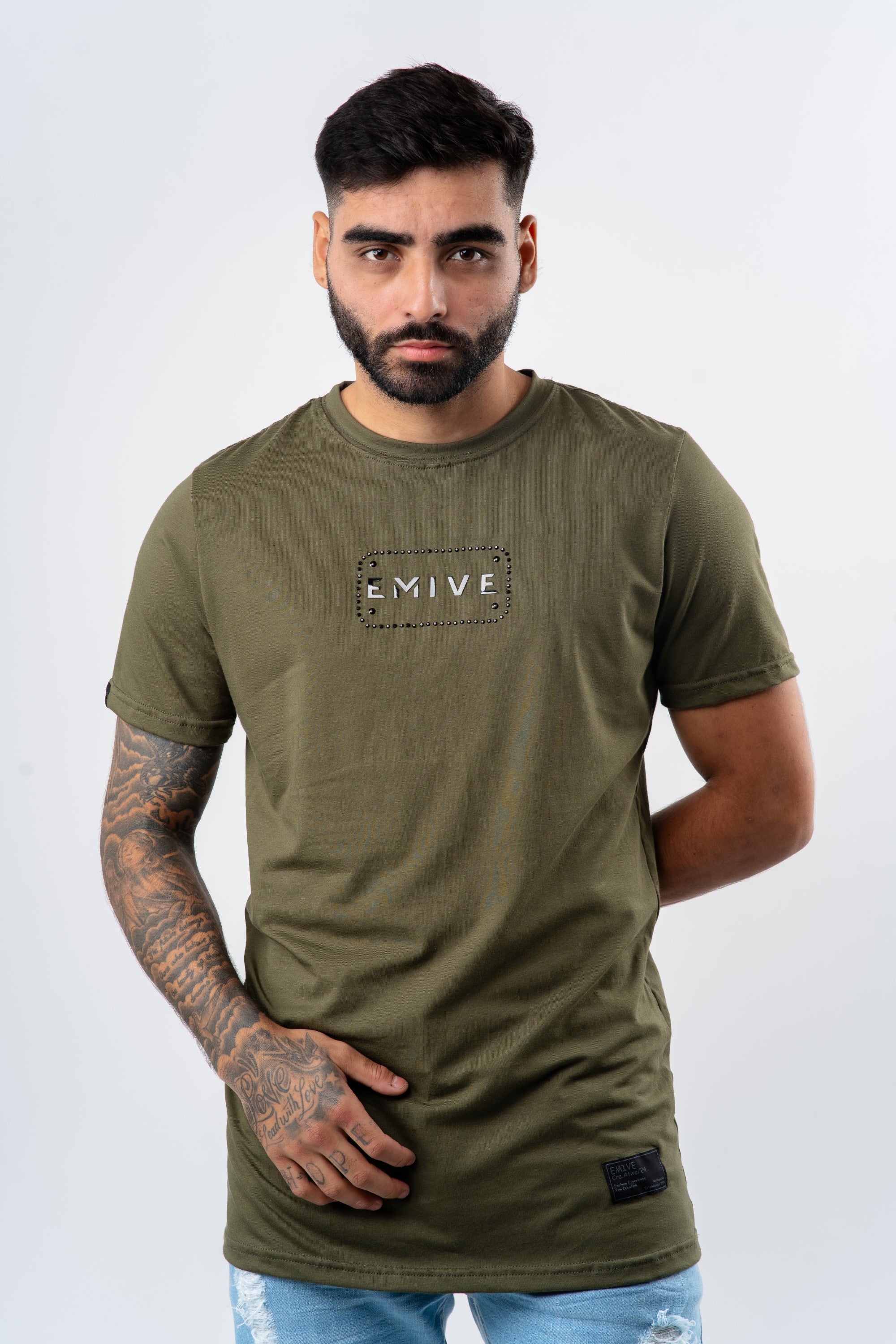 Camiseta Emive Long Star Black Verde