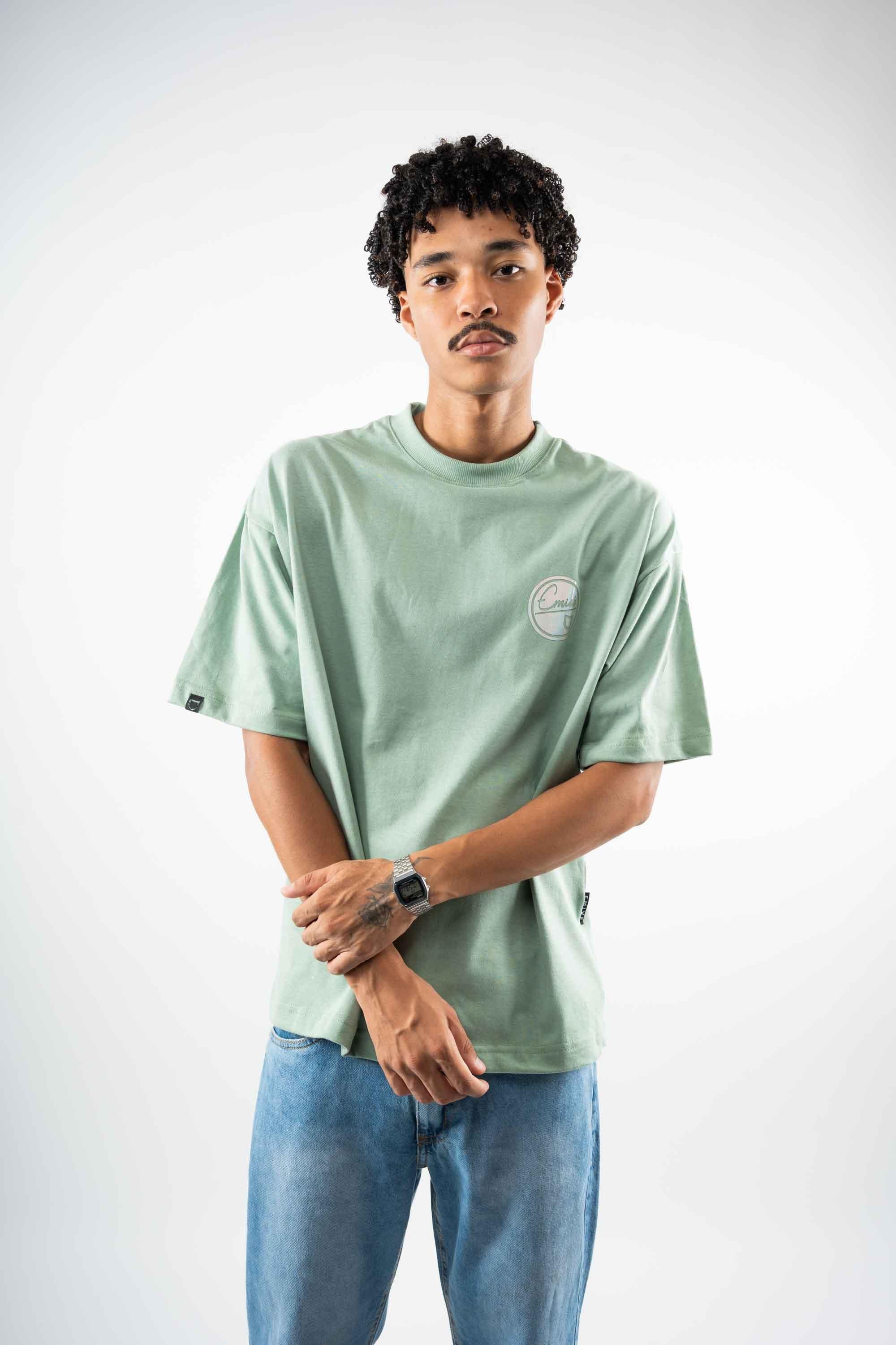 Camiseta Emive Oversized Logo Verde - Emive Oficial