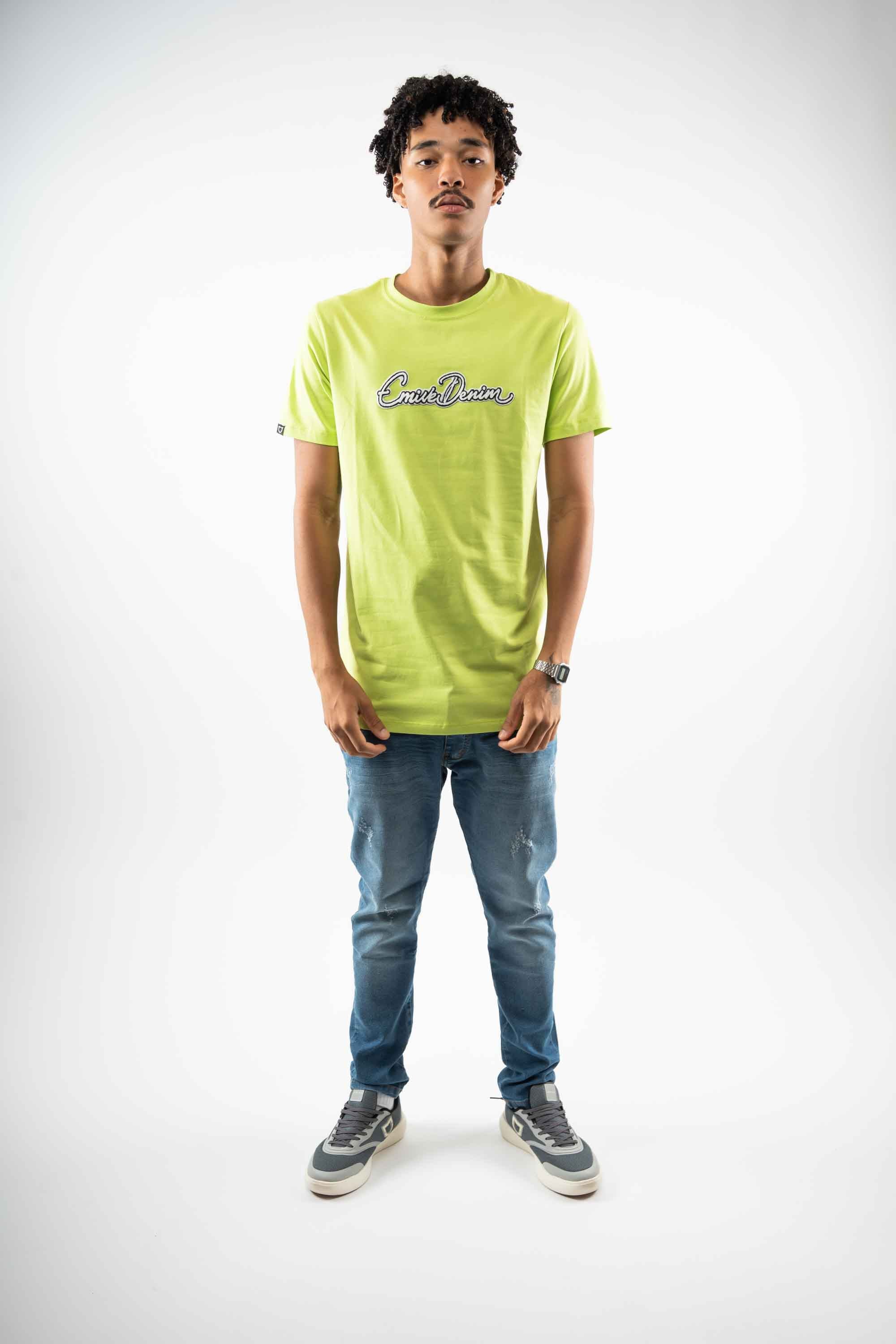 Camiseta Emive Long Denim Verde