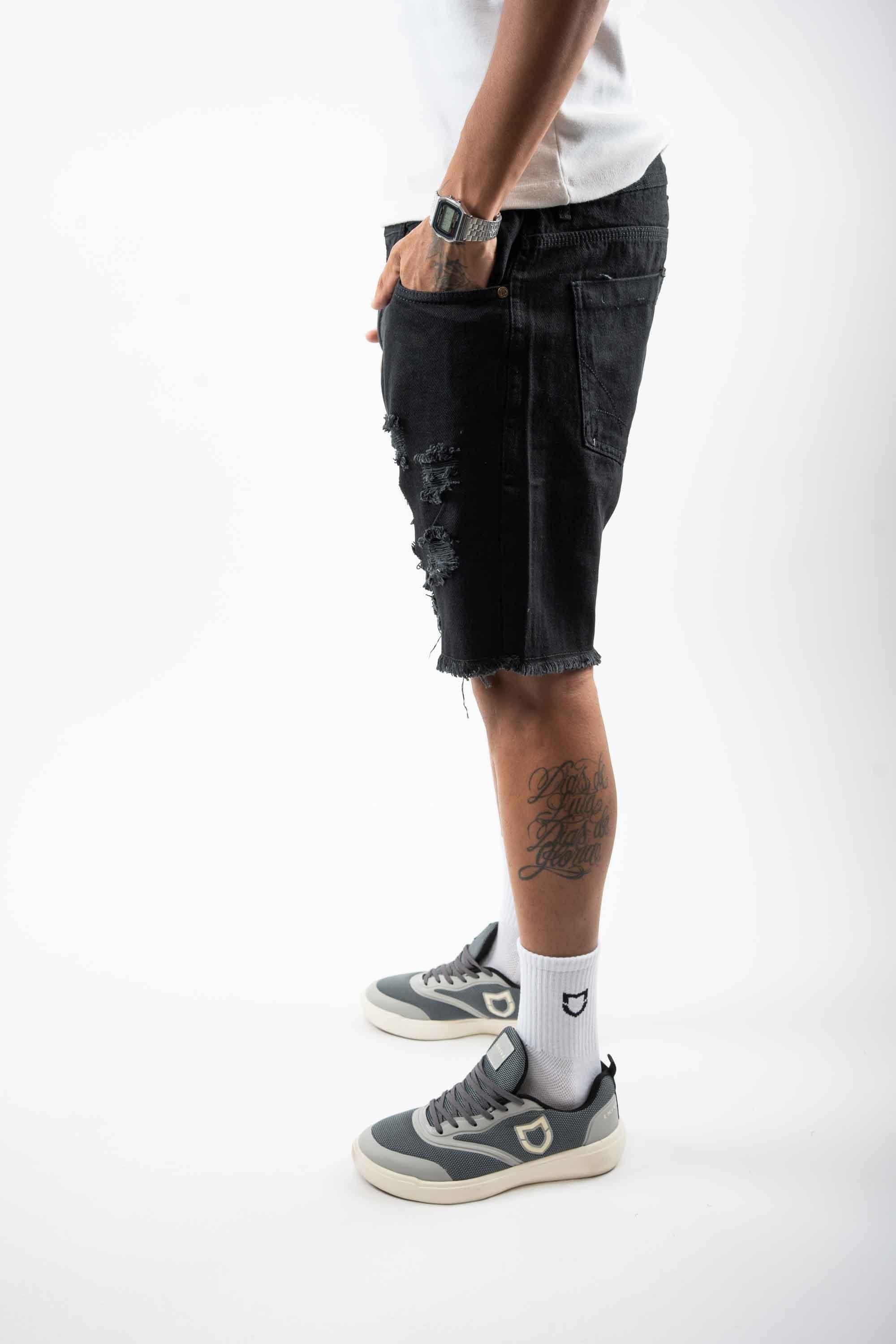 Bermuda Emive Jeans Mgl Preto - Emive Oficial