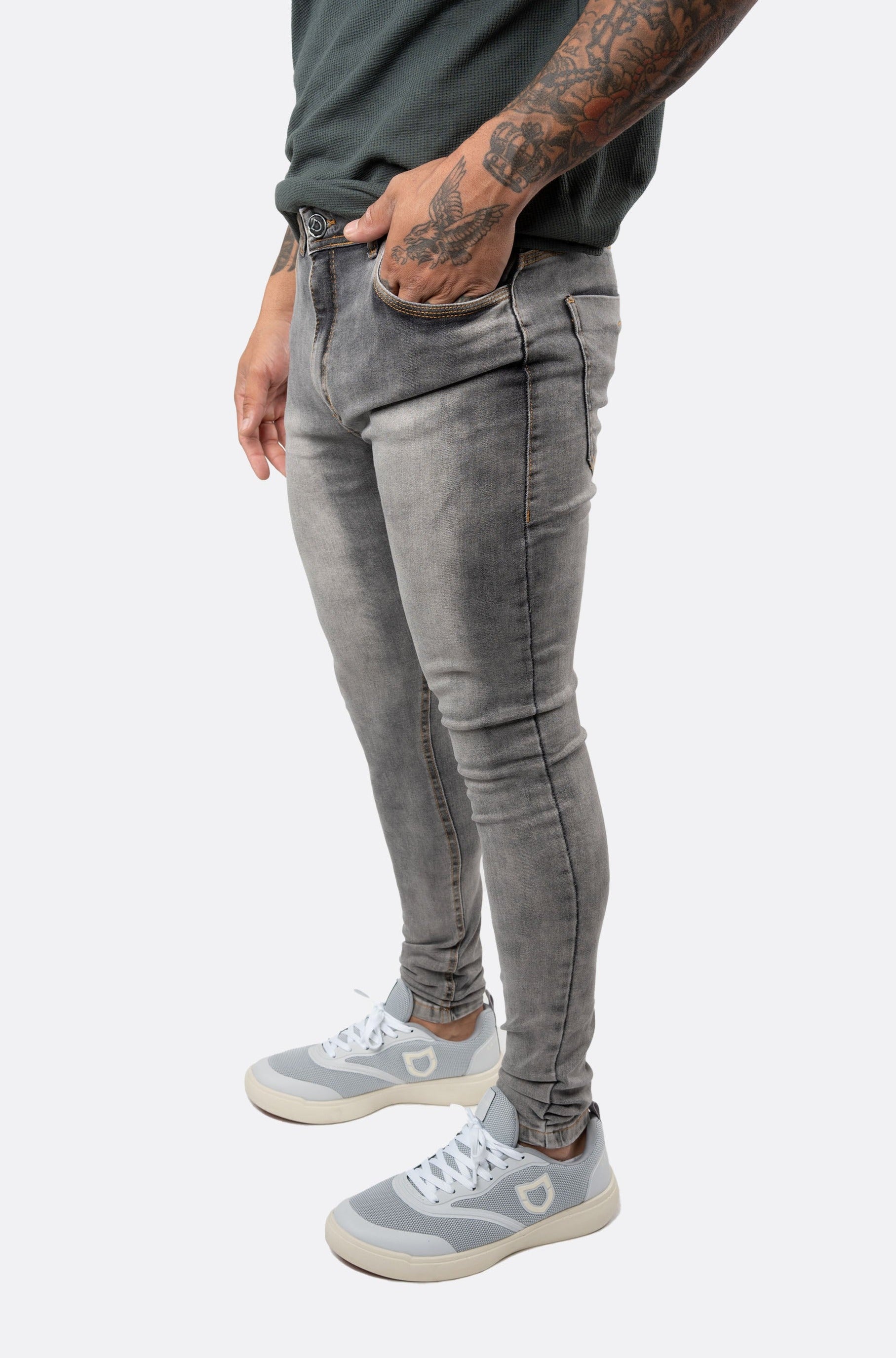 Calça Jeans Emive Skinny Trademark Cinza