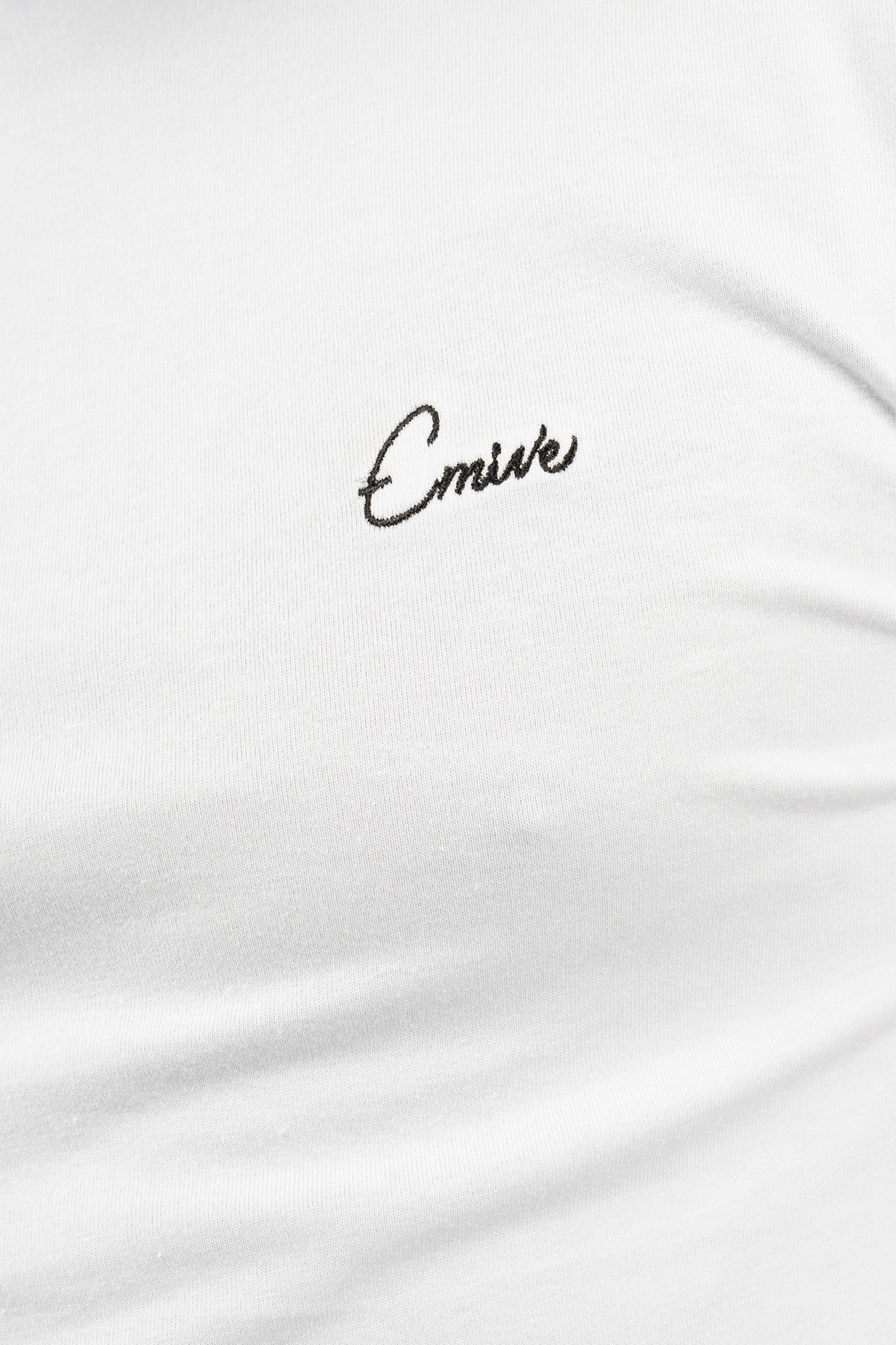 Camiseta Emive Long Script Branco