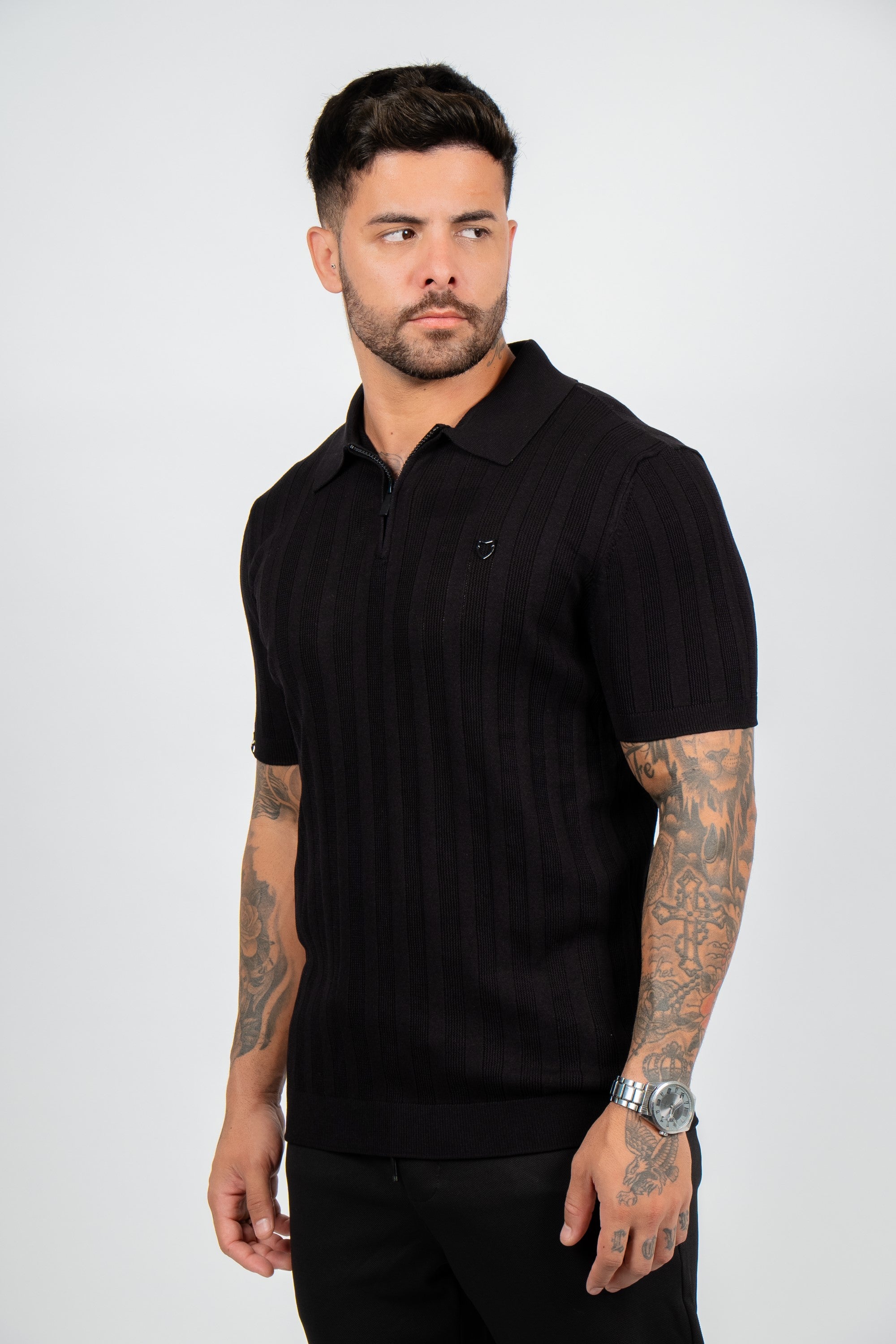 Polo Emive Tricot Marrocos Preto