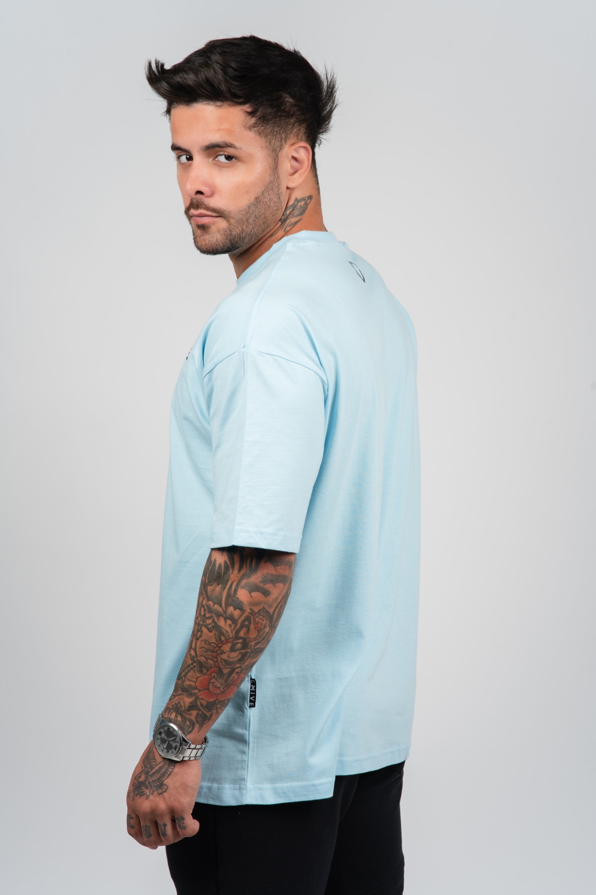 Camiseta Emive Oversized Ocean Azul*