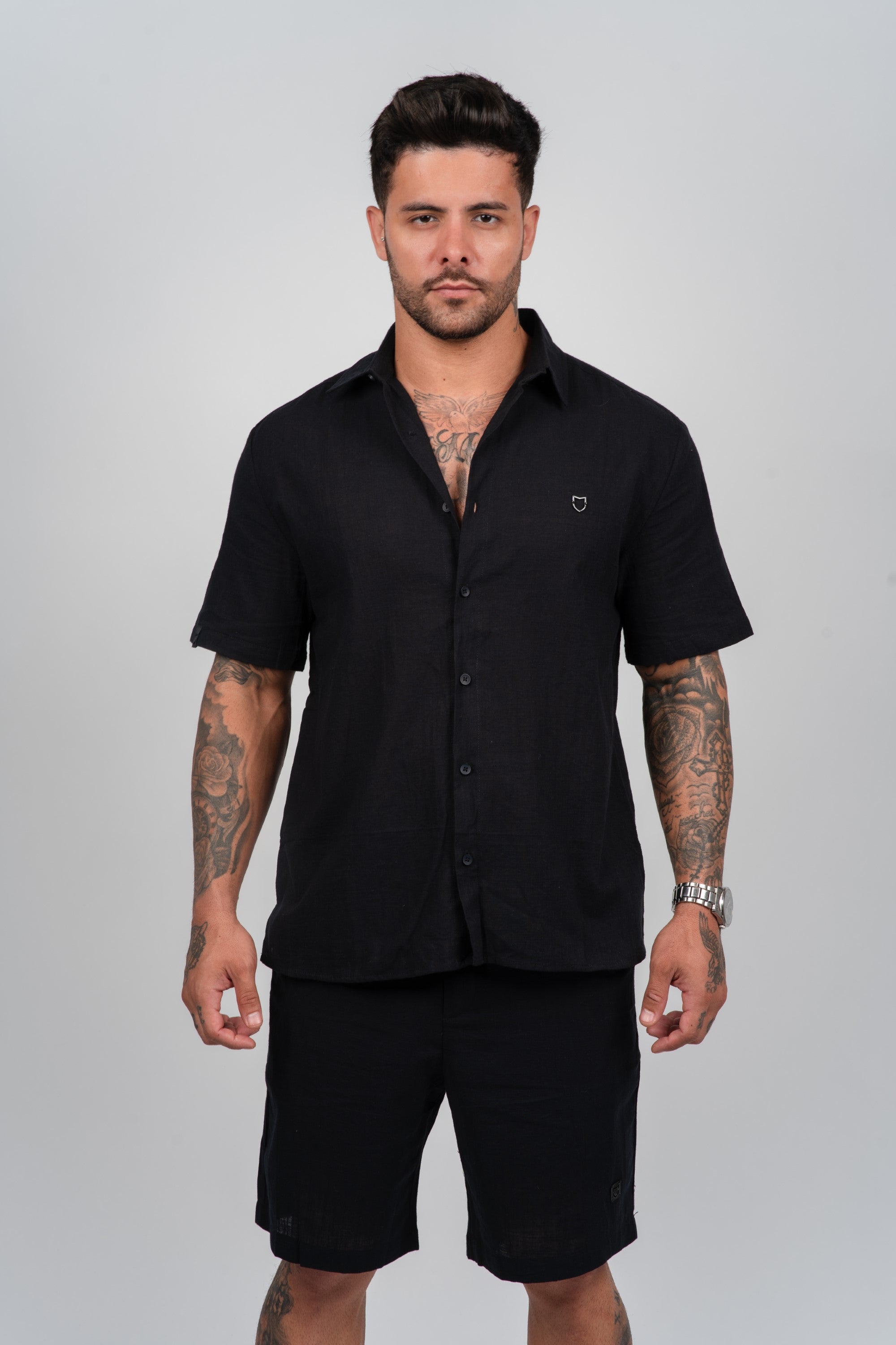 Bermuda Emive Linen Preto*