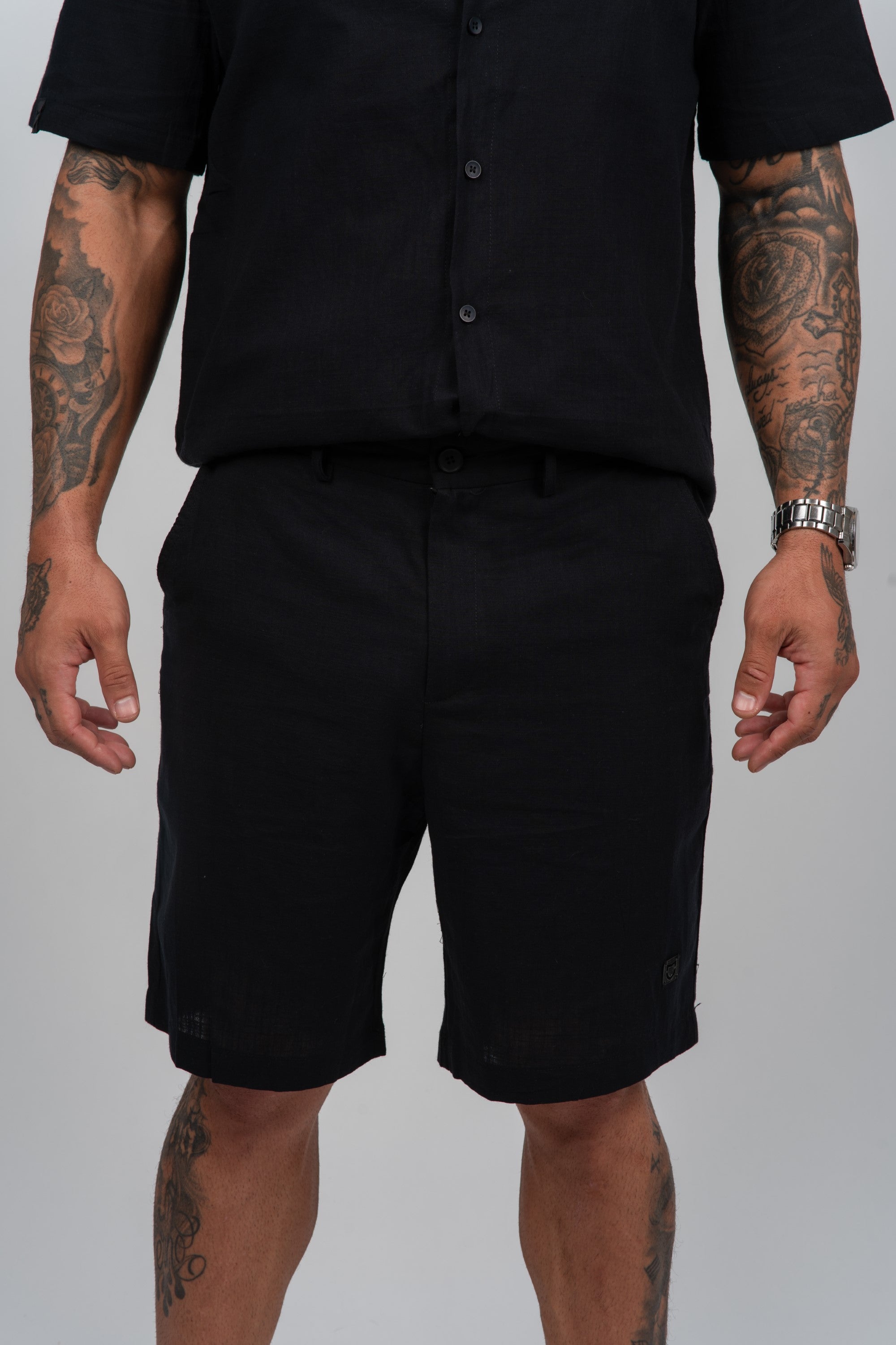 Bermuda Emive Linen Preto*