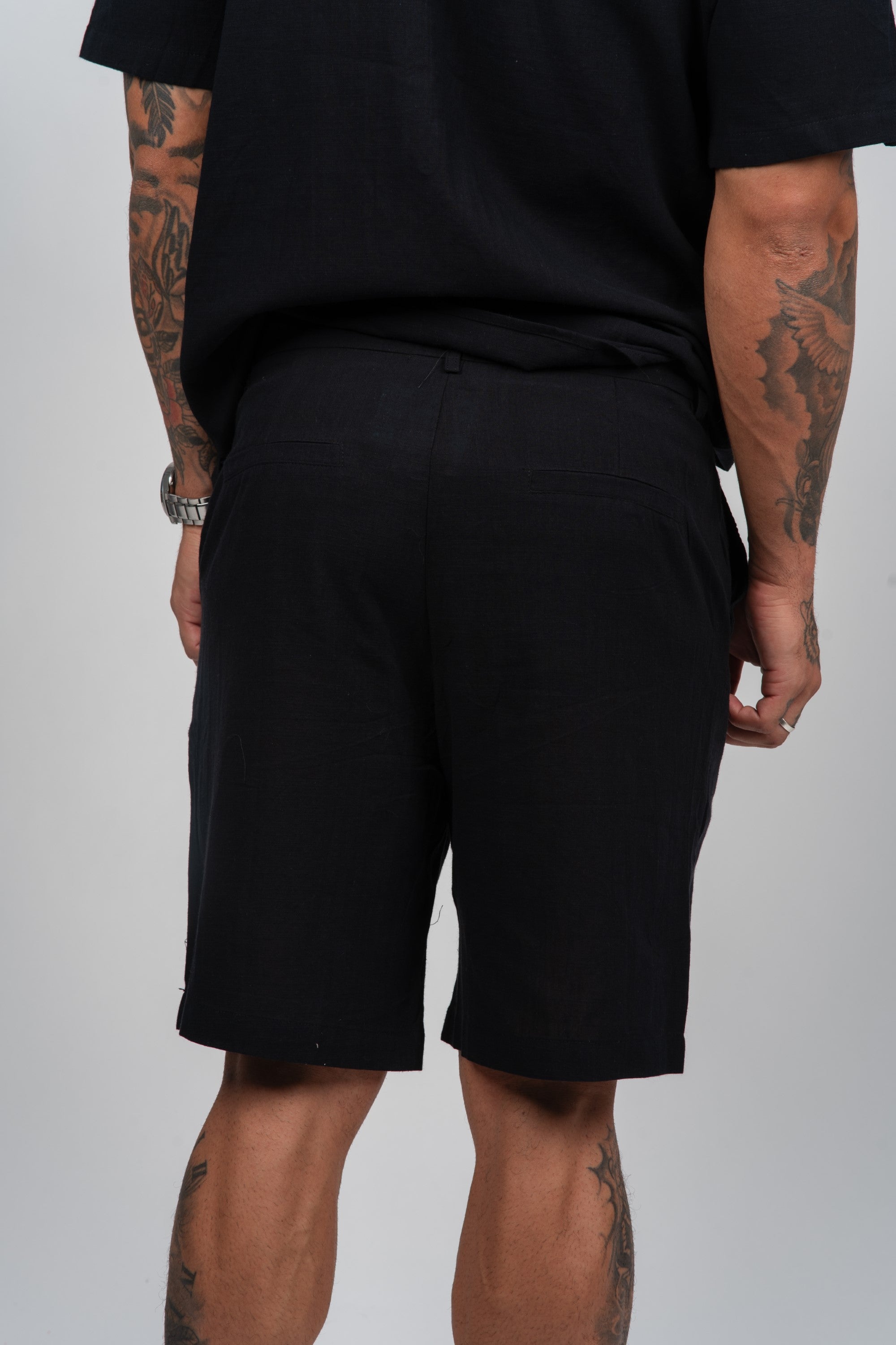 Bermuda Emive Linen Preto*