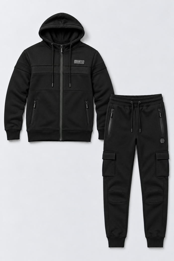 Kit Moletom Emive Back + Calça Pockets Preto
