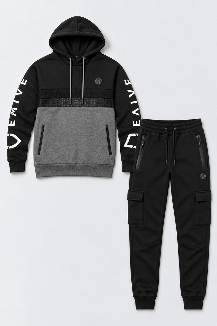 Kit Moletom Emive Blend + Calça Pockets Preto