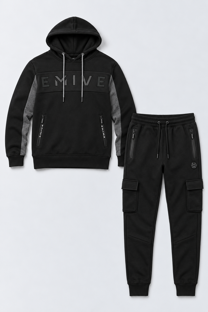 Kit Moletom Emive Double + Calça Pockets Preto