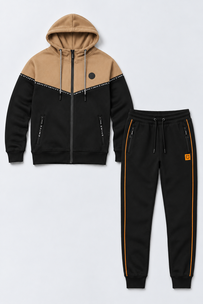 Kit Moletom Emive Gorg + Calça Slimcut Bege e Caramelo