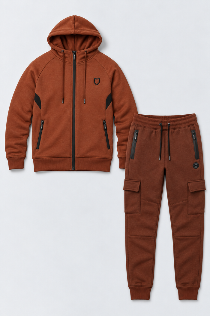 Kit Moletom Emive Line + Calça Pockets Marrom