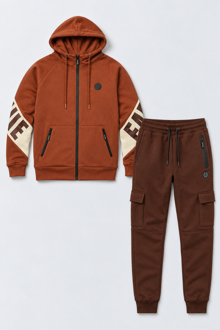 Kit Moletom Emive Place + Calça Pockets Marrom