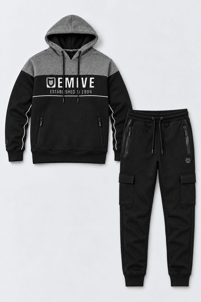 Kit Moletom Emive Trademark + Calça Pockets Preto