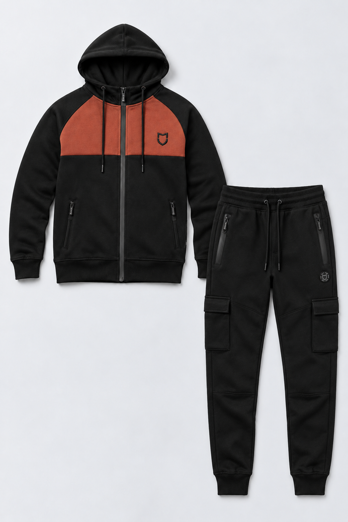 Kit Moletom Emive Ziper School + Calça Pockets Preto